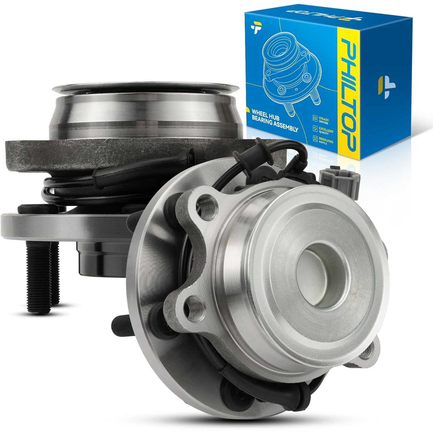 PHILTOP Front Wheel Hub Bearing for 2005-2023 Nissan Frontier, 2005-2012 Nissan Pathfinder, 2005-2015 Nissan Xterra, 2009-2012 S