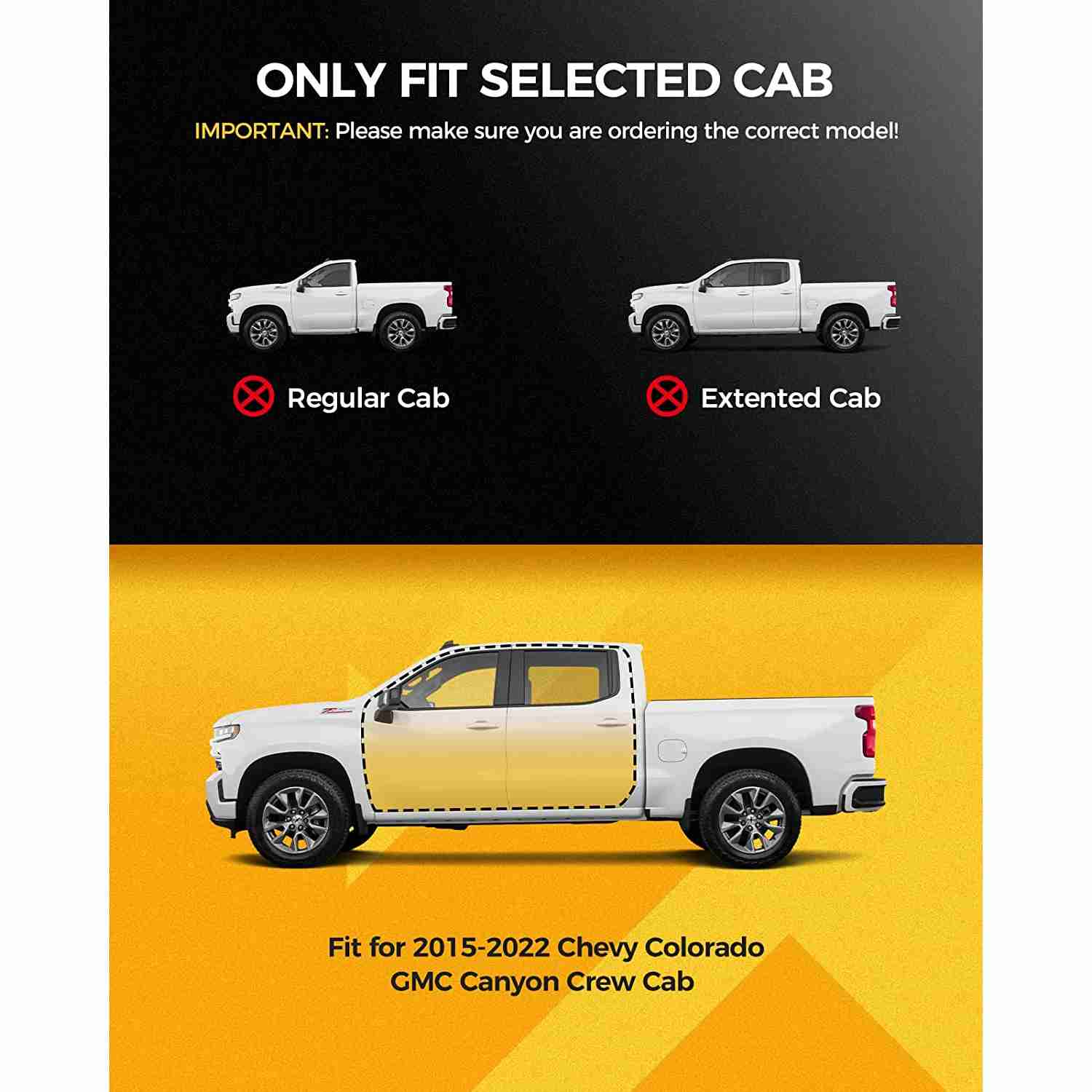 Suncent® 2015-2022 Chevrolet Colorado Crew cab Running Boards 1