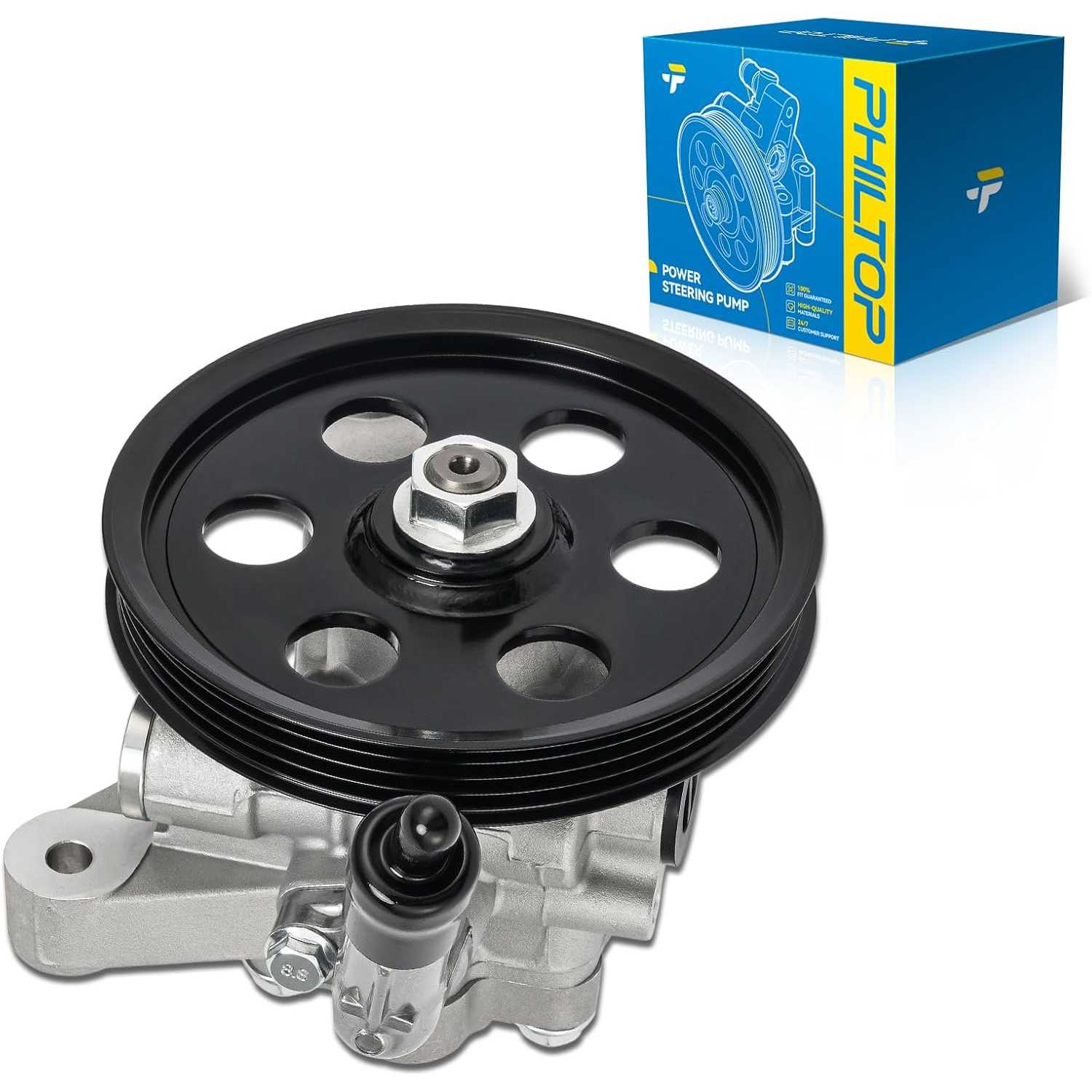 PHILTOP Power Steering Pump Pulley Replacement 215290, Fit for 2003-2004 Pilot, 1999-2003 TL, 2001-2002 MDX, 2001-2003 CL, Repla