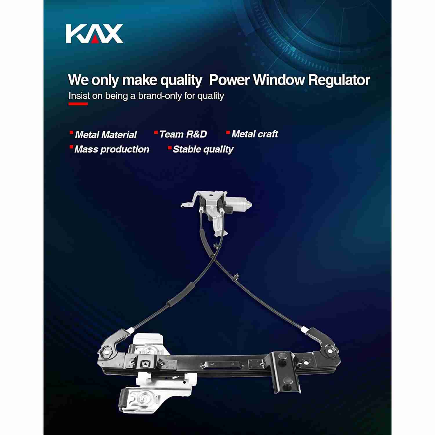KAX® Rear Right Passenger Side Power Window Regulator with Motor for 2004 GMC Yukon 5