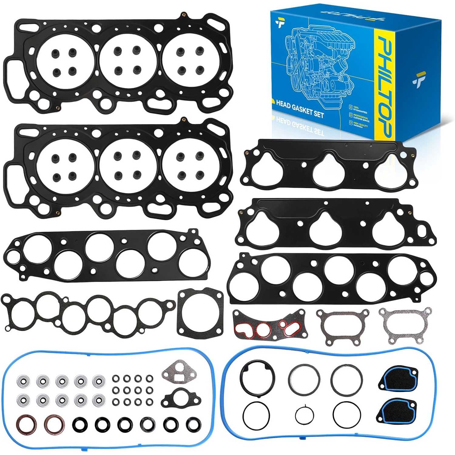 PHILTOP HS 26265 PT-5 Head Gasket Set Fit for Honda Pilot 2005-2008, Honda Odyssey 2005-2010, Acura MDX 2003-2006, for 3.5L Engi