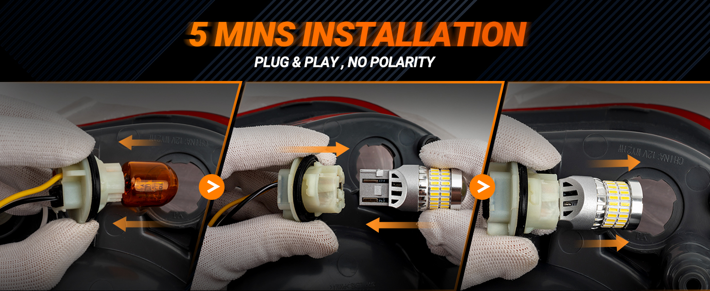 plug n play easy install 3157 led bulb