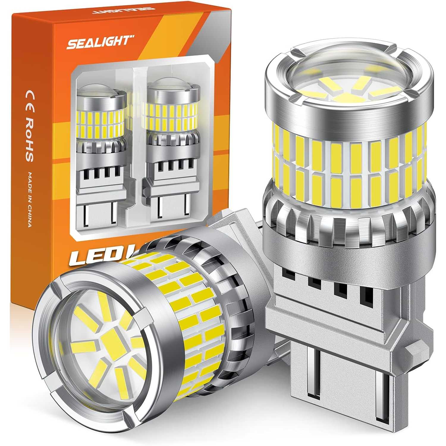 SEALIGHT® Photon 3157/3156/3057/T25 LED Backup Reverse Light Brake Tail Light Bulbs 13.2W 1425LM 6000K White 2PCS