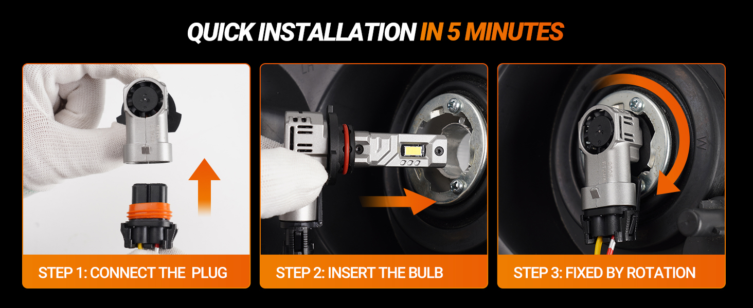 Sealight 9005 9006 fog light bulbs over 50000 Hours lifespan 24000LM Super Brightness for Ford F-150