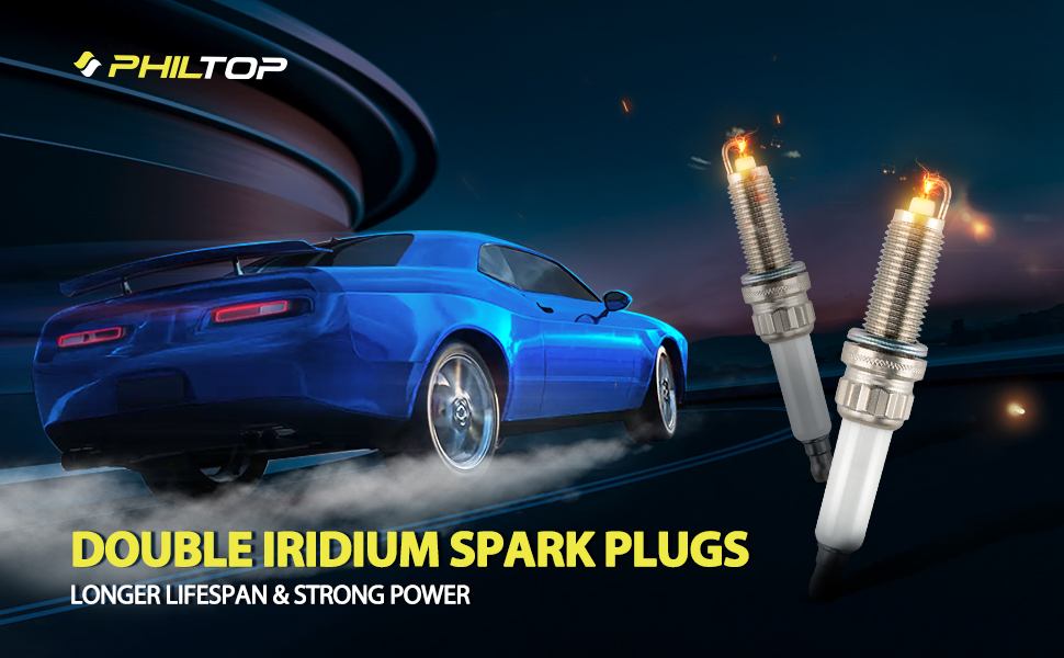 Double iridium spark plugs