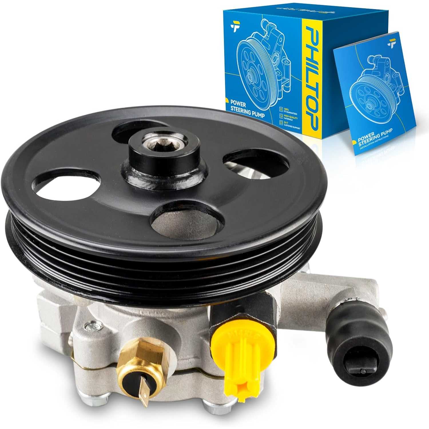 PHILTOP Power Steering Pump 20-1401 OE Replacement For Edge 2007 2008 2009 2010, MKZ 2007-2012, MKX 2007-2010, Fusion Sport 2010