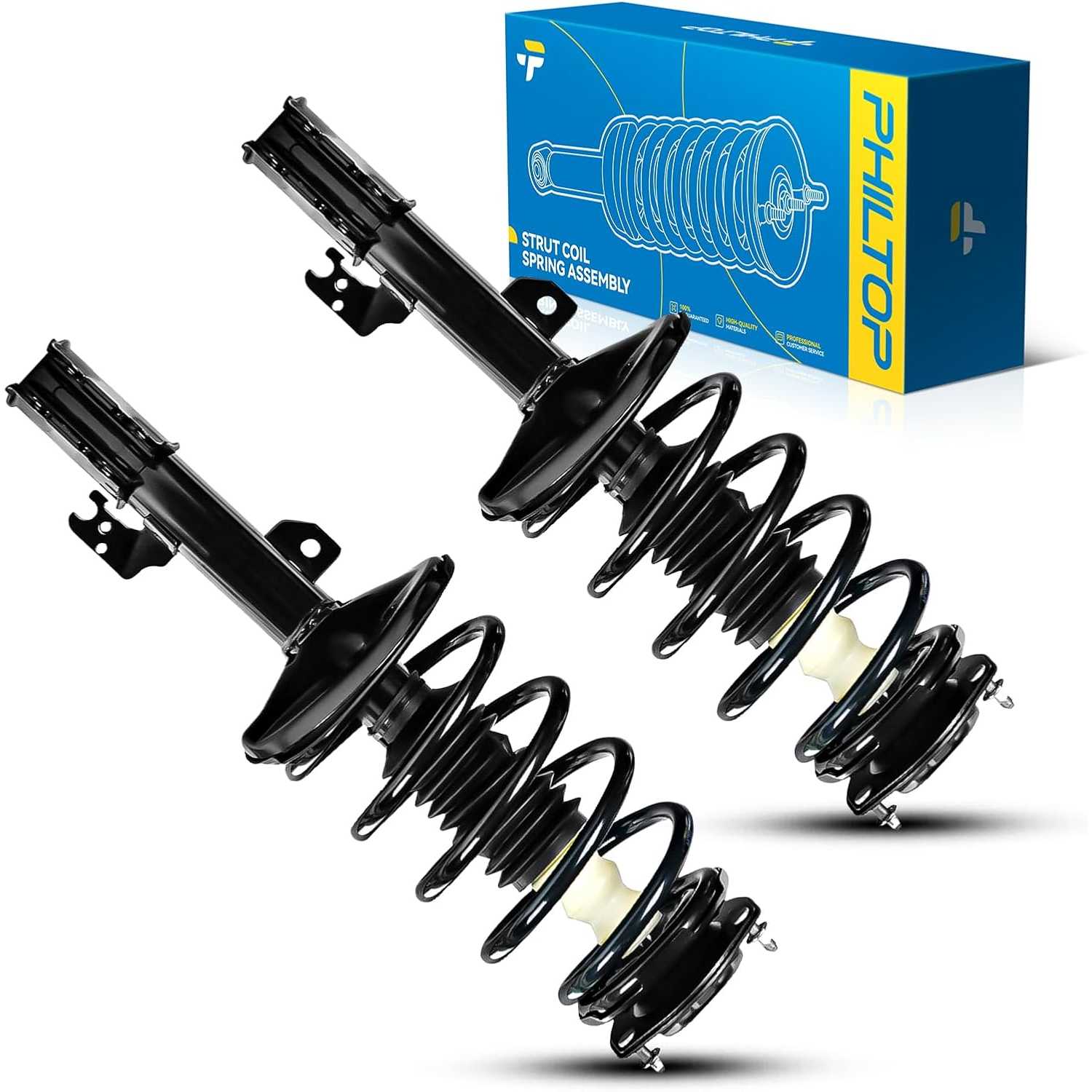 PHILTOP Complete Struts Shock absorber fits Sienna 2004 2005 2006 172981 172980 Front Left RightStruts with Coil Spring Assembli