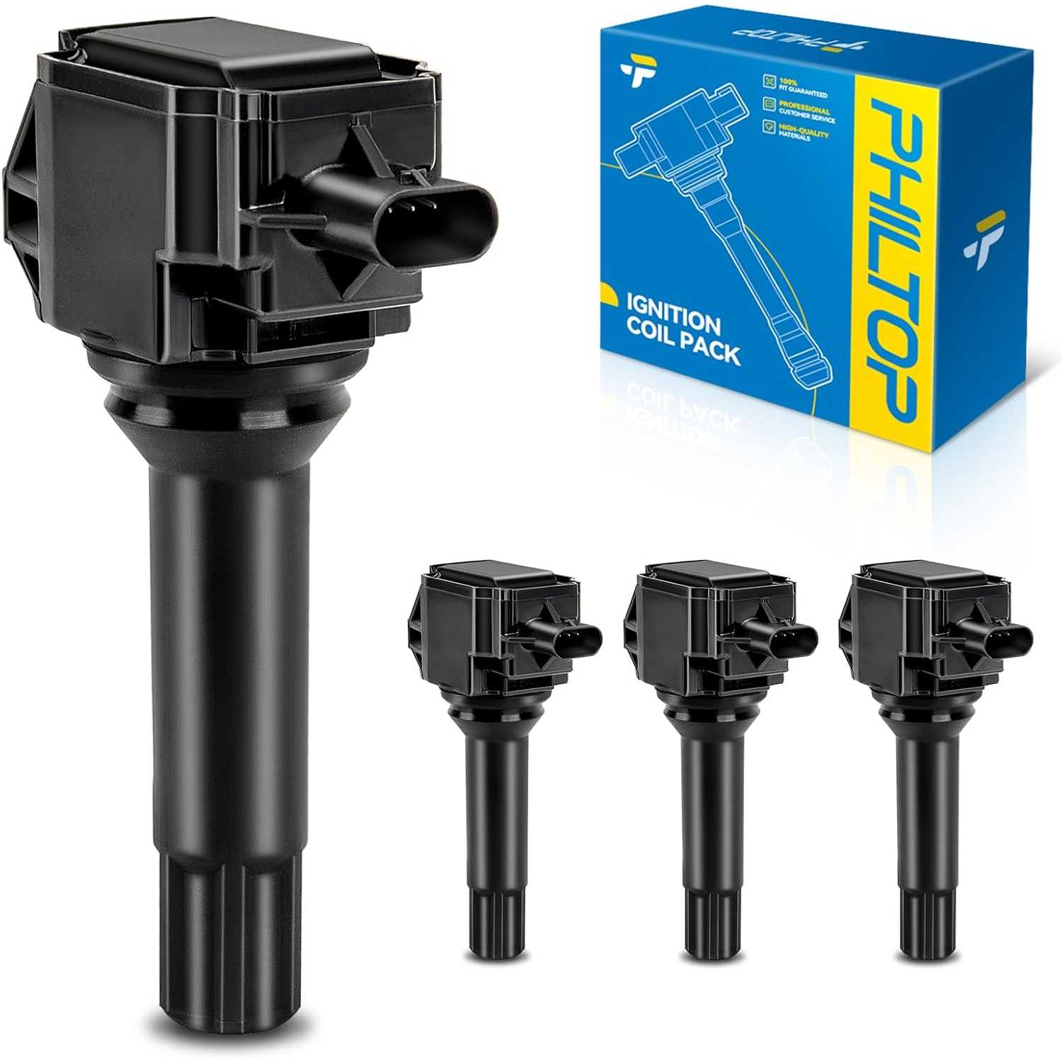 PHILTOP UF710 Ignition Coil Packs Fits for Subaru 2014-2016 Forester 2.5L, 2013-2014 Outback 2.5L, 2013-2014 XV Crosstrek, 2013-