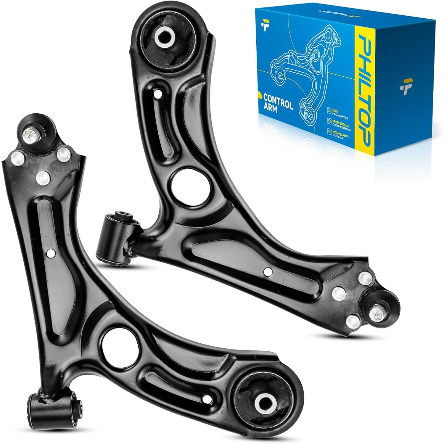 PHILTOP Front Suspension Kit Lower Control Arm w/Ball Joint & Stabilizer Sway Bar End Links Compatible with Chevrolet Sonic