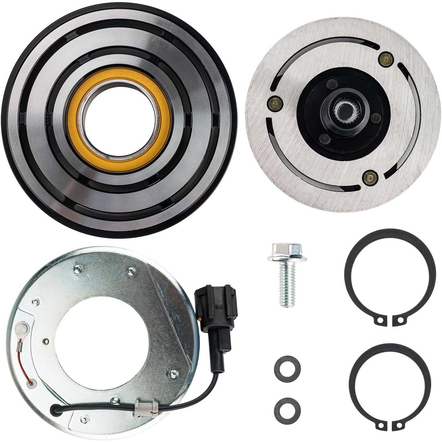 PHILTOP 68465 AC Compressor Clutch for Murano 2003 2004 2005 2006 2007, Quest 2004 2005 2006 2007 2008 2009 AC Clutch Kit