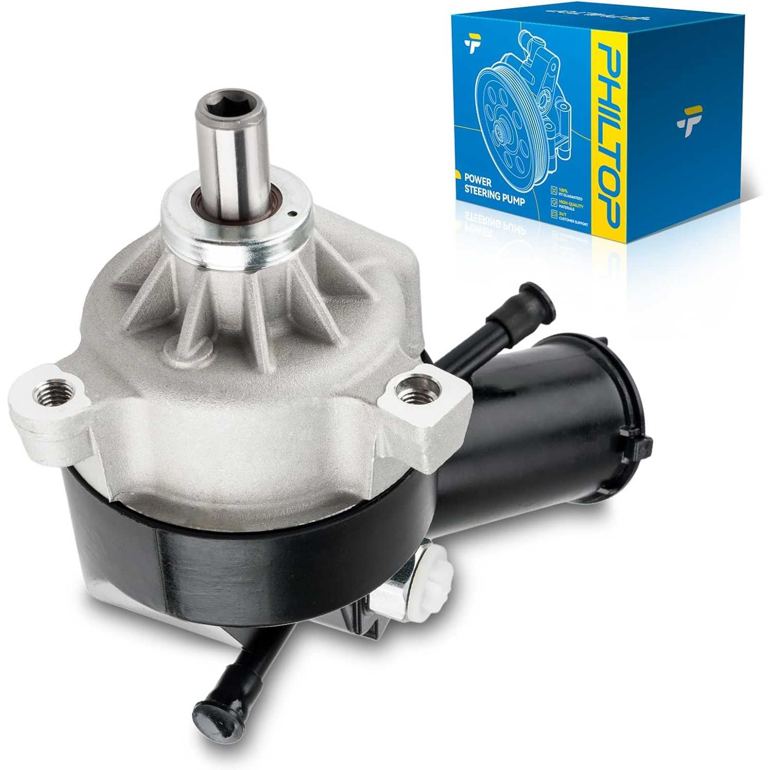 PHILTOP Power Steering Pump 20-7238 with Reservoir, for F-250/F-350/F-450/F-550 Super Duty, F-250, F-350, Excursion, F-Super Dut