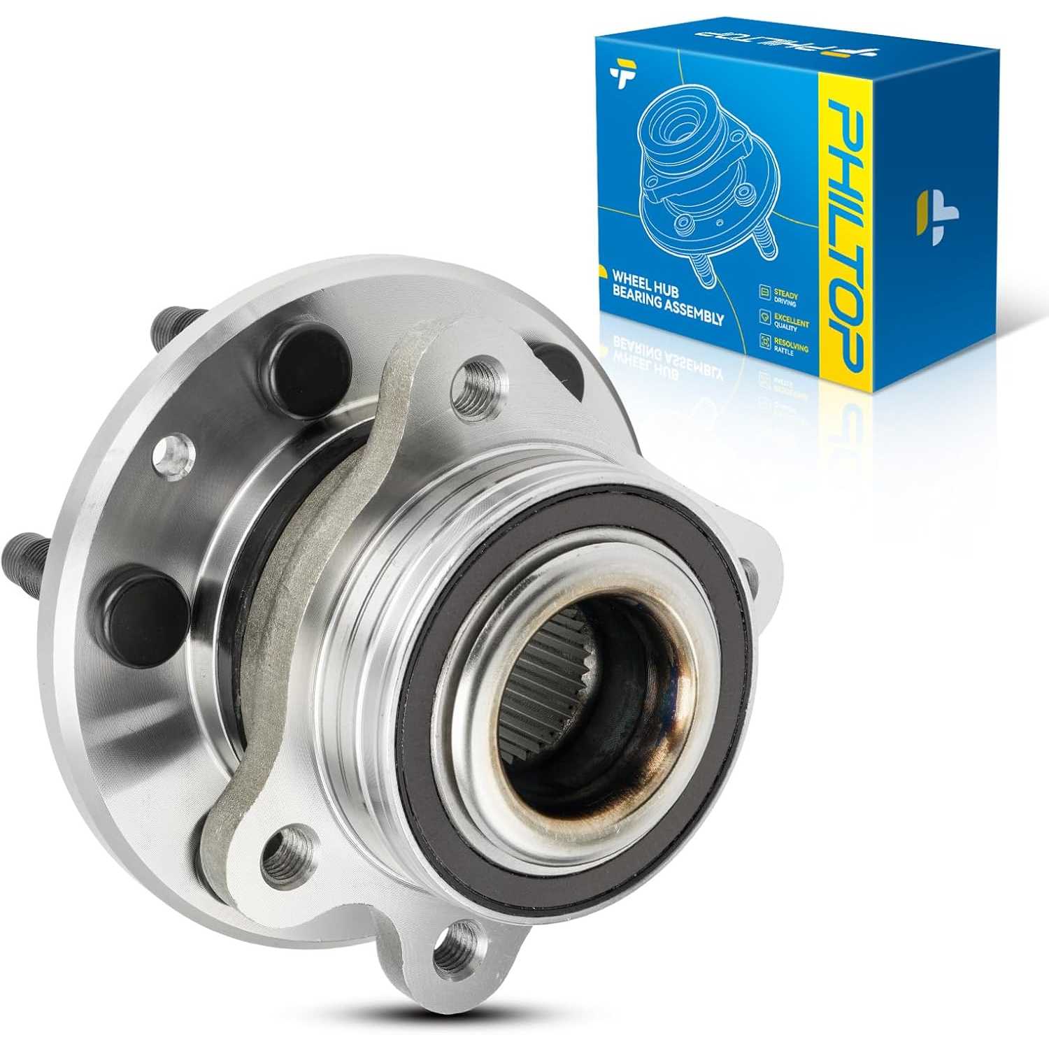 PHILTOP 515167 Front Wheel Hub Assembly Compatible with Colorado 2015-2022, Canyon 2015-2022 6 Lugs