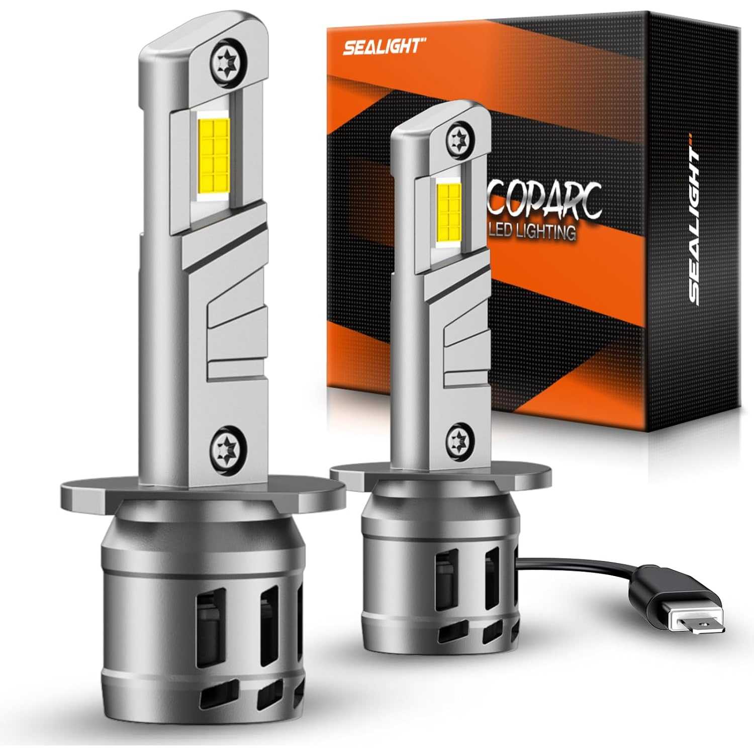 SEALIGHT® S1-Pro H1 60W 6500K White IP68 LED Headlight Bulbs 2 Pcs