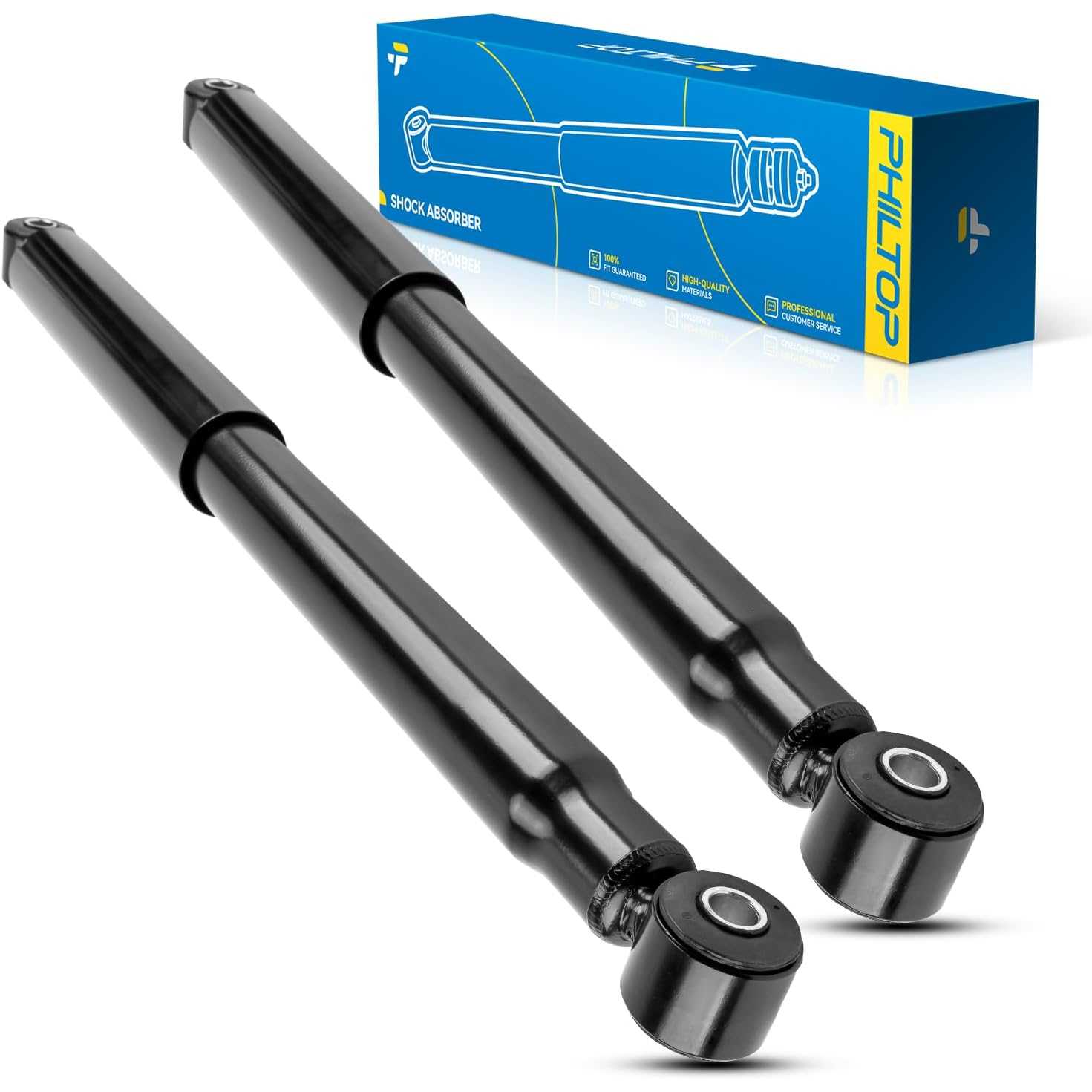 PHILTOP Rear Automotive Replacement Shock Struts Assembly 37207 * 2 Compatible with Dodge Ram 1500 2002-2008