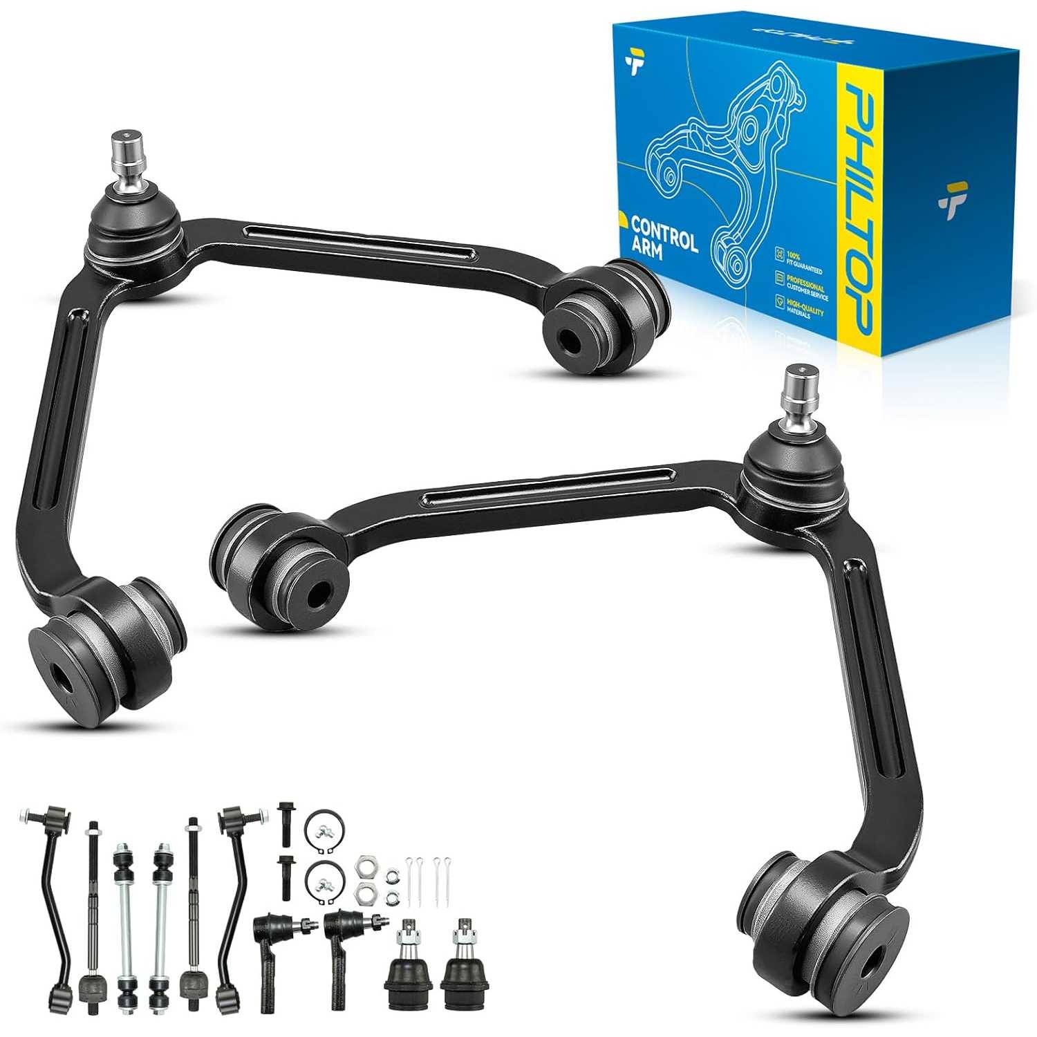 PHILTOP 12pcs Suspension Kit Fit for Ford Explorer Mercury Mountaineer 1998-2001,4 Rear Sway Bar End Links+2 Front Lower Ball Jo