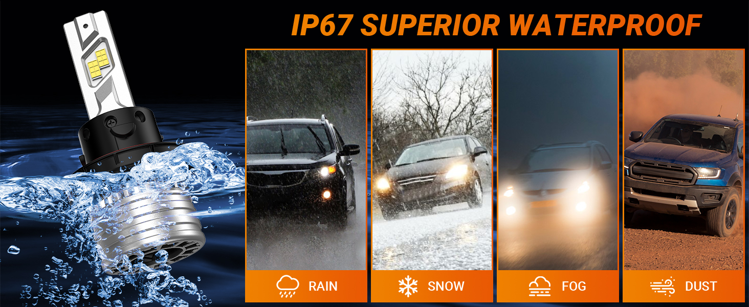 SEALIGHT X4I H13 led headlights waterproof