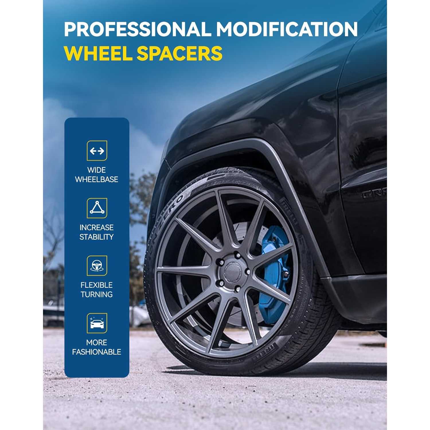 KAX® 1.5" 6x4.5" Hub Centric Wheel Spacers 66.1mm M12X1.5 2PCS for 2017 Nissan Frontier 1