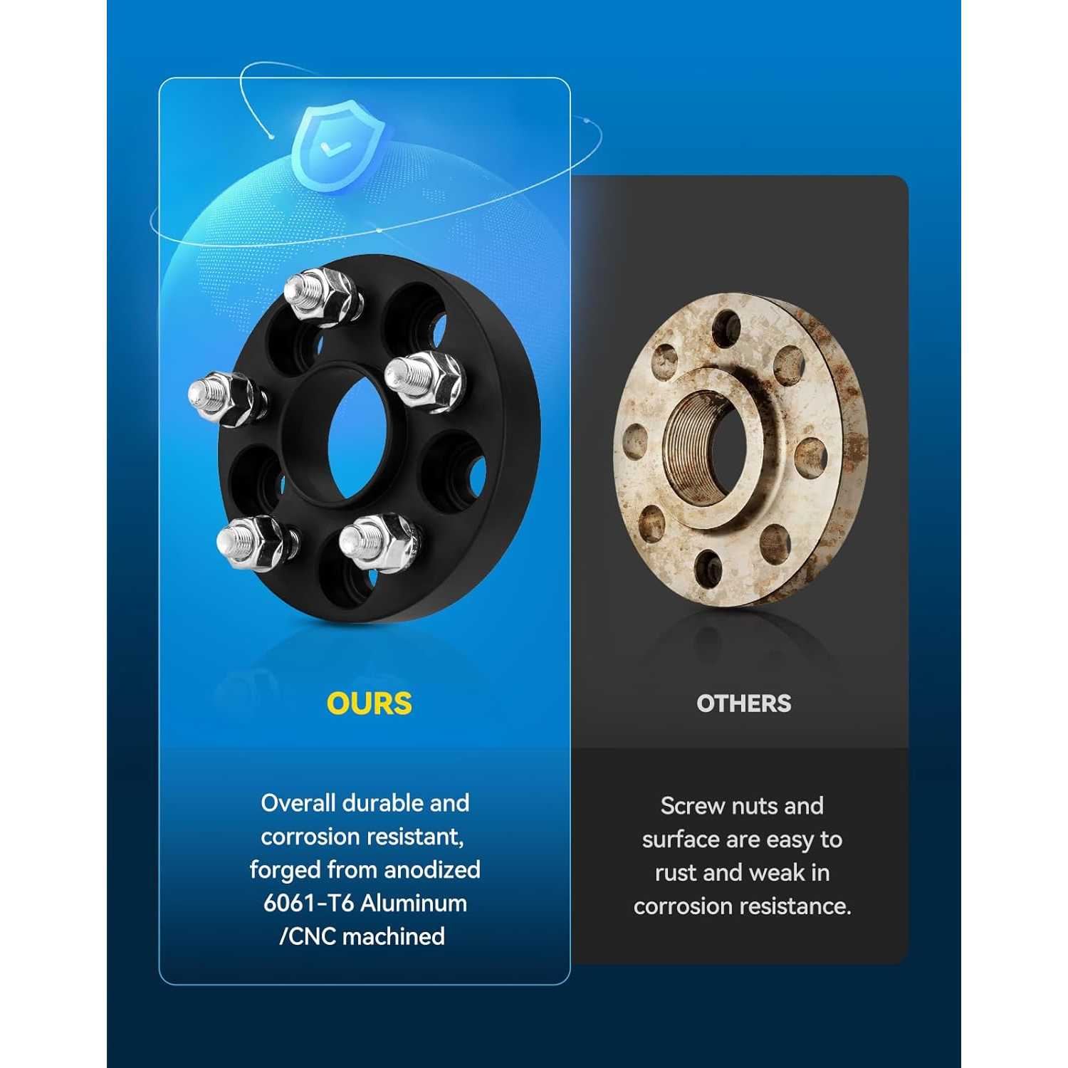 KAX® 1.5" 6x4.5" Hub Centric Wheel Spacers 66.1mm M12X1.5 2PCS for 2017 Nissan Frontier 5