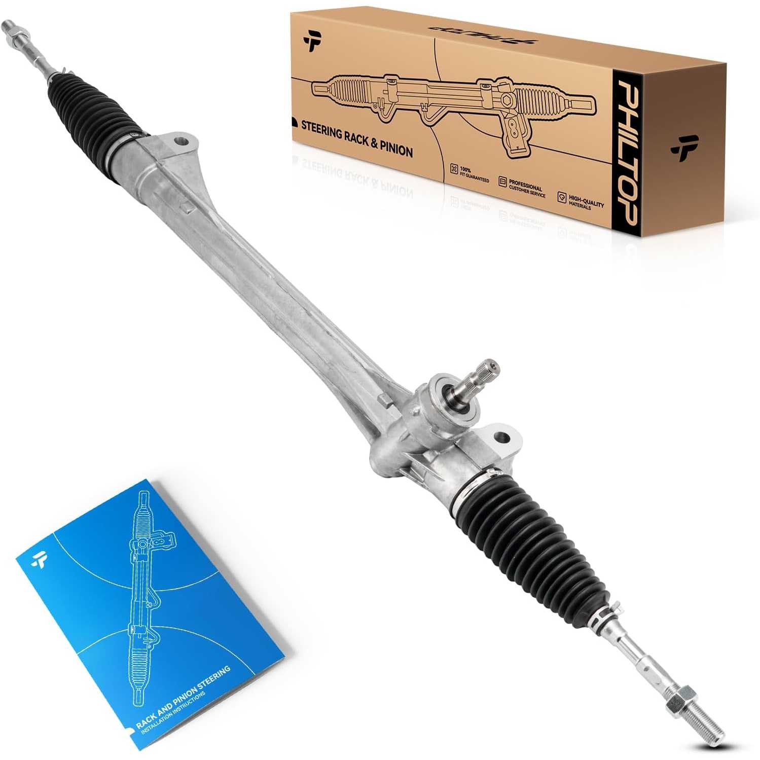 PHILTOP Electronic Power Steering with Manual Rack Compatible with Toyota RAV4 2006-2012, Rack and Pinion Replace 1G-2697