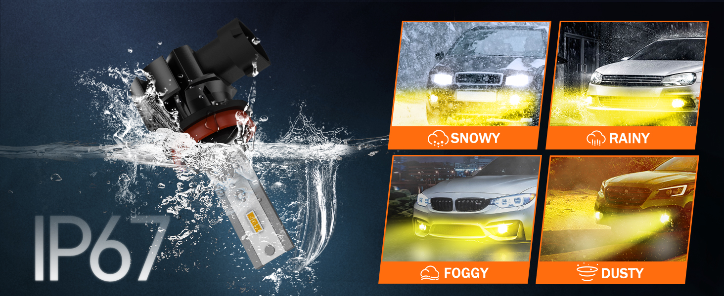 yellow led fog
