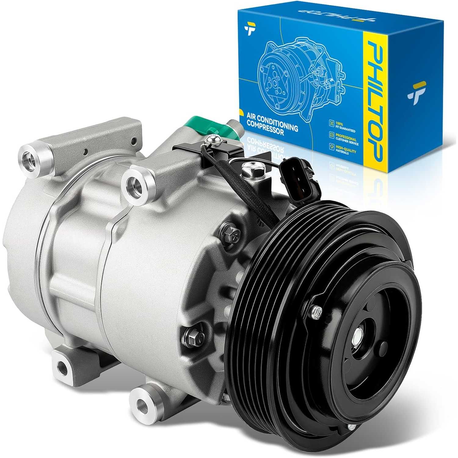 PHILTOP CO11230X Air Conditioner AC Compressor with Clutch for Kia Sportage 2011-2016, Hyundai Tucson 2010-2013, 2014-2015 2.4L