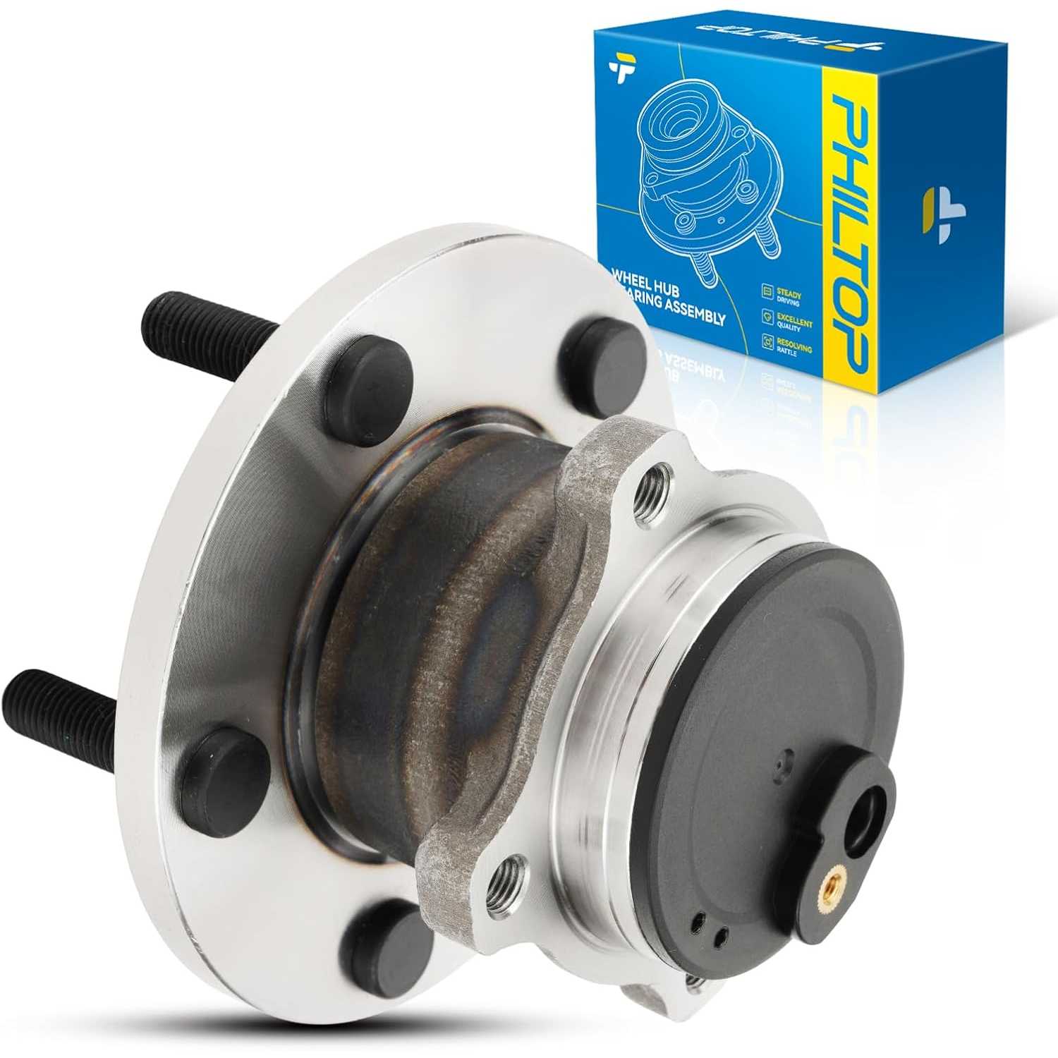 PHILTOP 512347 Rear Wheel Bearing and Hub Assembly 5 Lugs for 2004