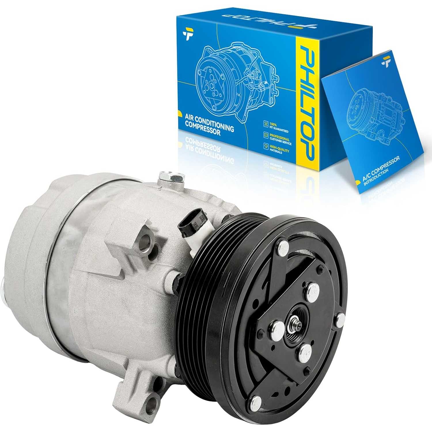 PHILTOP 58987 AC Compressor for Buick Regal 1996-2004, Impala 2000-2003, Grand Prix 1997-2003, Monte Carlo 1998-2003, Intrigue 1