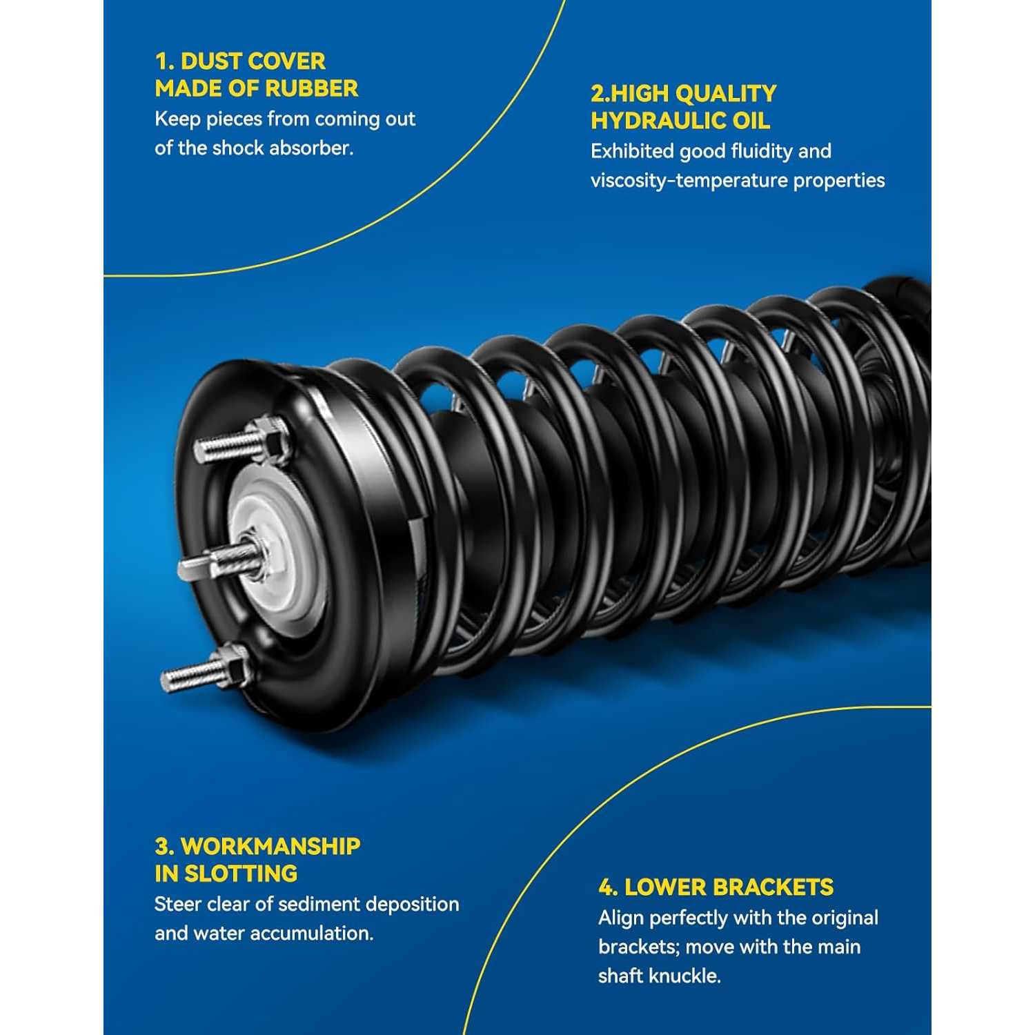 PHILTOP Front Shock Absorber Struts for MDX 2007-2013, ZDX 2010