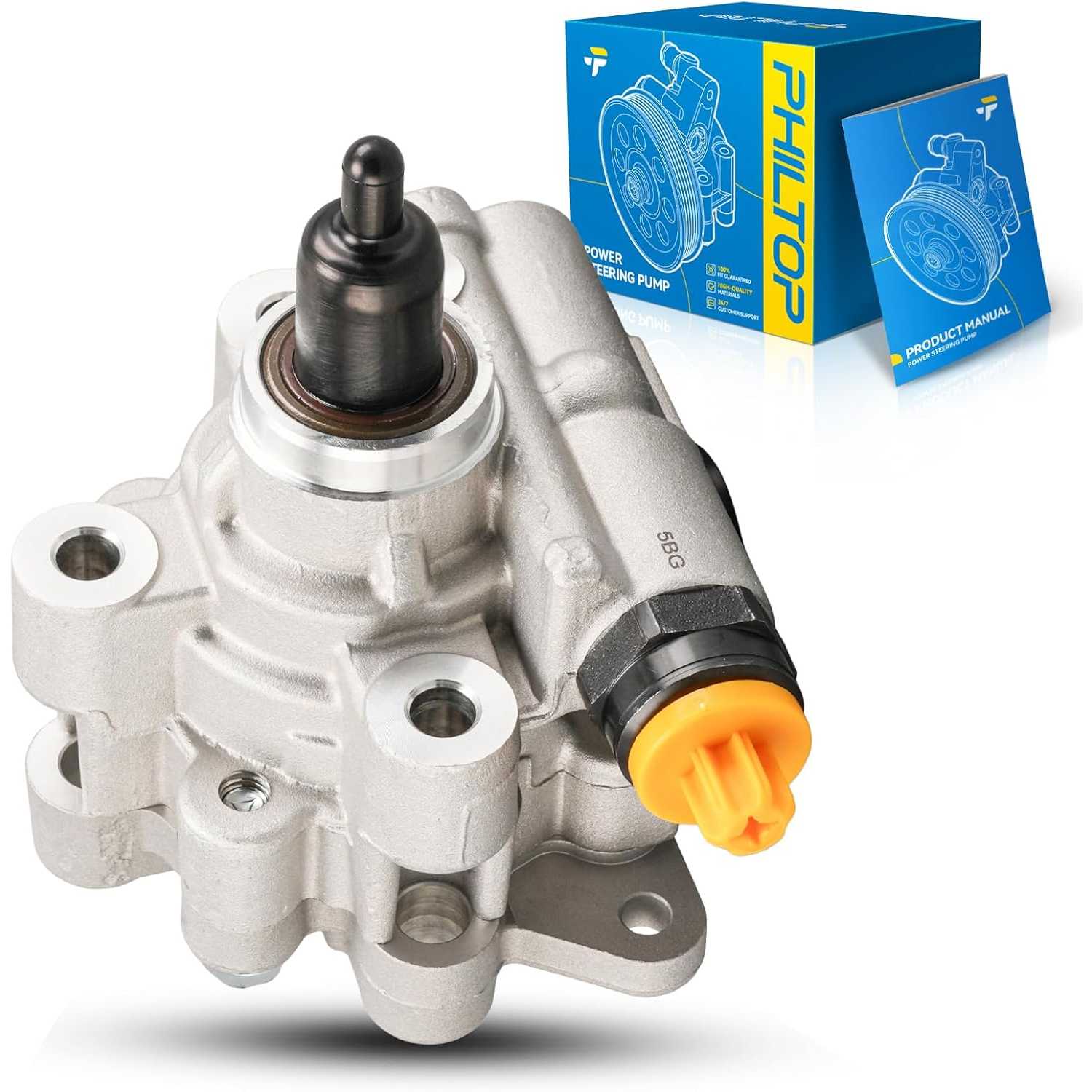 PHILTOP 214084R Power Steering Pump, Fit for 2011-2012 3500 6.7T, 2011-2012 2500 6.7T, 2011-2012 4500, 2011-2012 5500, Replace O