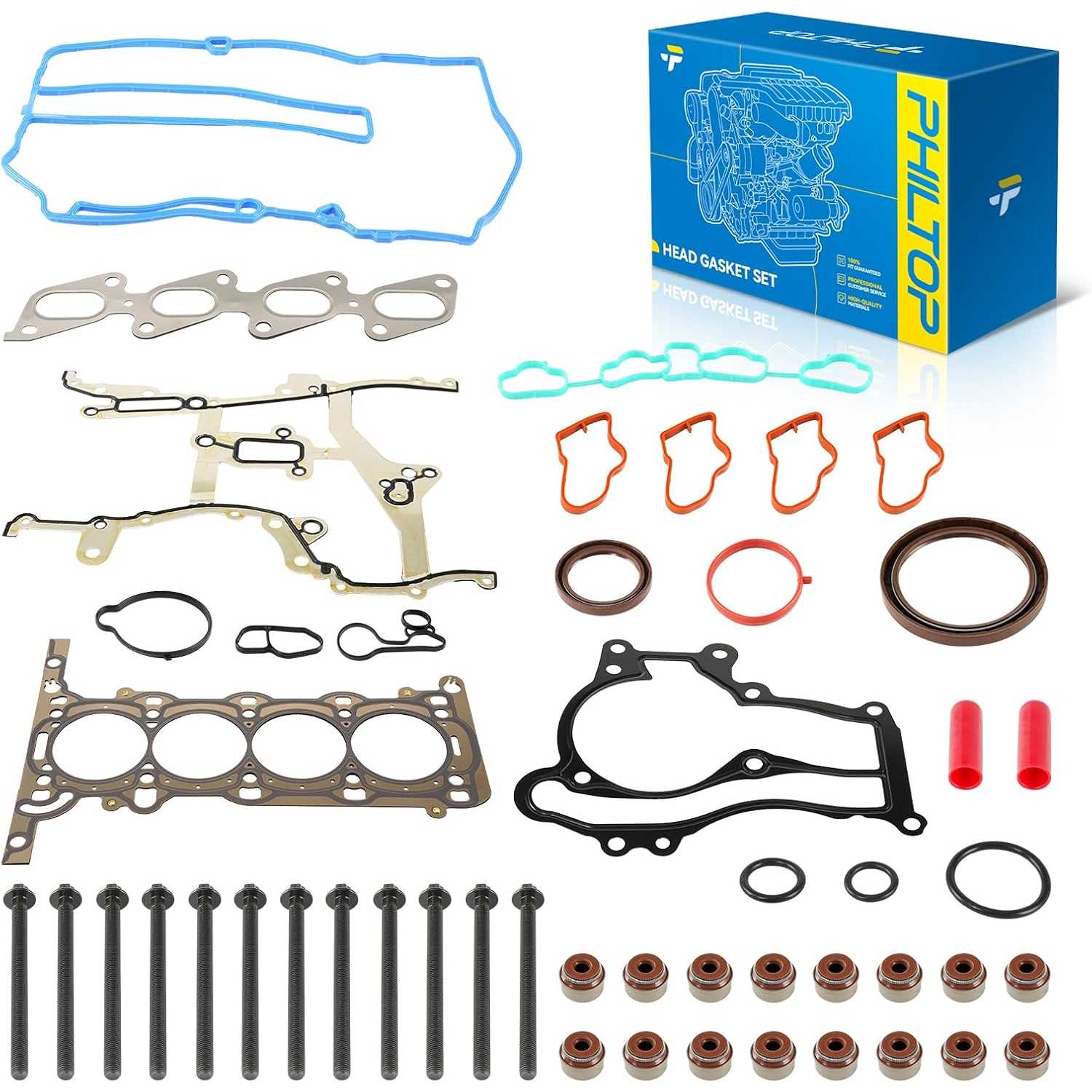 PHILTOP Cylinder Engine Full Head Gasket Set with Head Bolt Kit Kit for Chevy Cruze 2011-2015, Buick Encore 2013-2021, Trax 2015