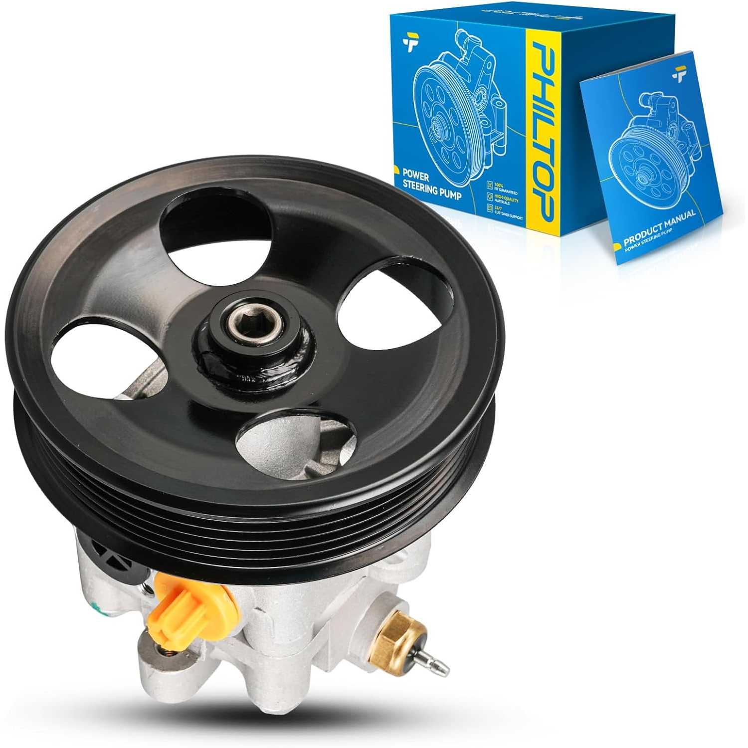 PHILTOP Power Steering Pump 214051, Fit for 2010-2013 SX4, Power Assist Pump with Pulley