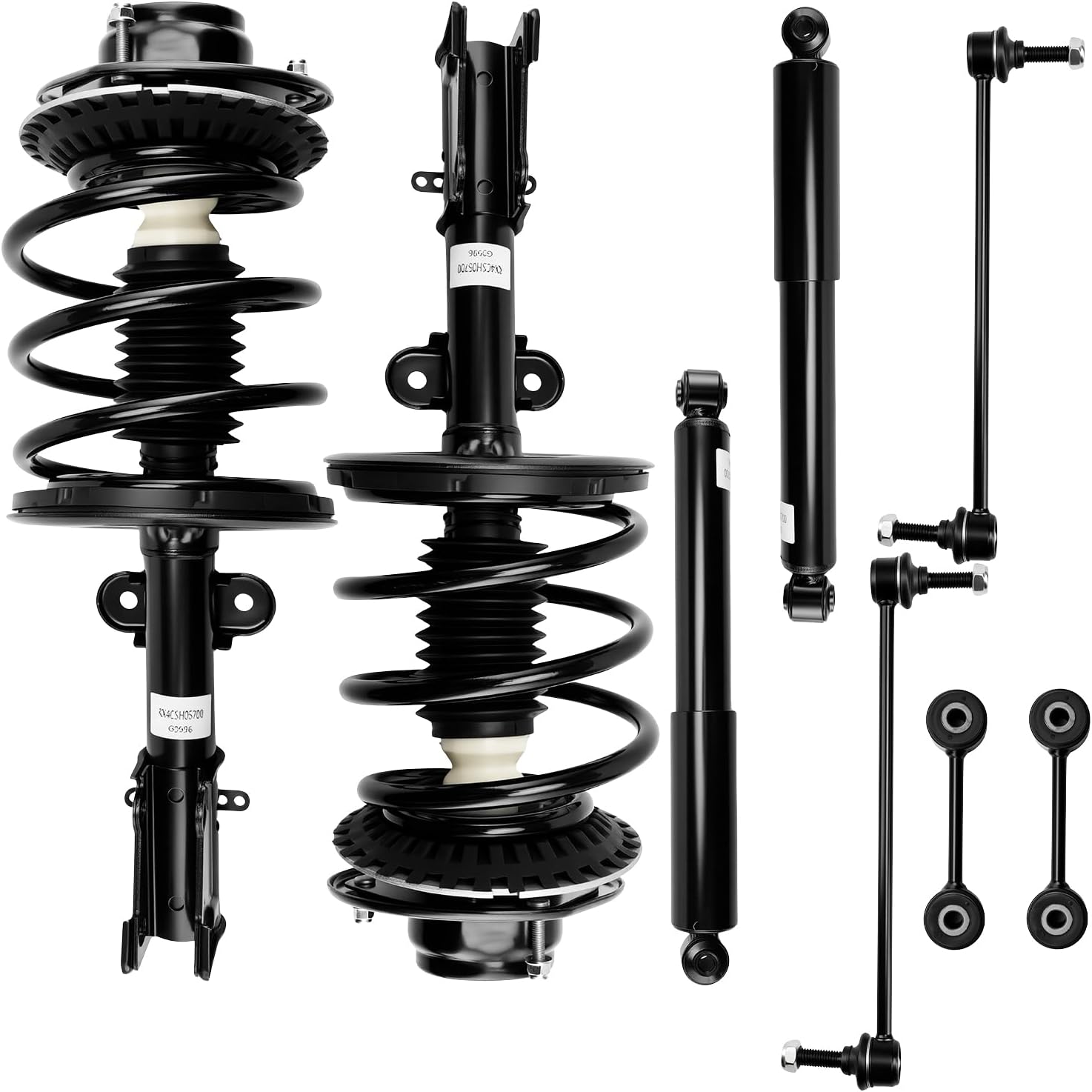 PHILTOP 4 PCS Struts and Shocks Complete Assembly with Sway Bar Link Stabilizer for 01-07 Grand Caravan/Town & Country, Cara