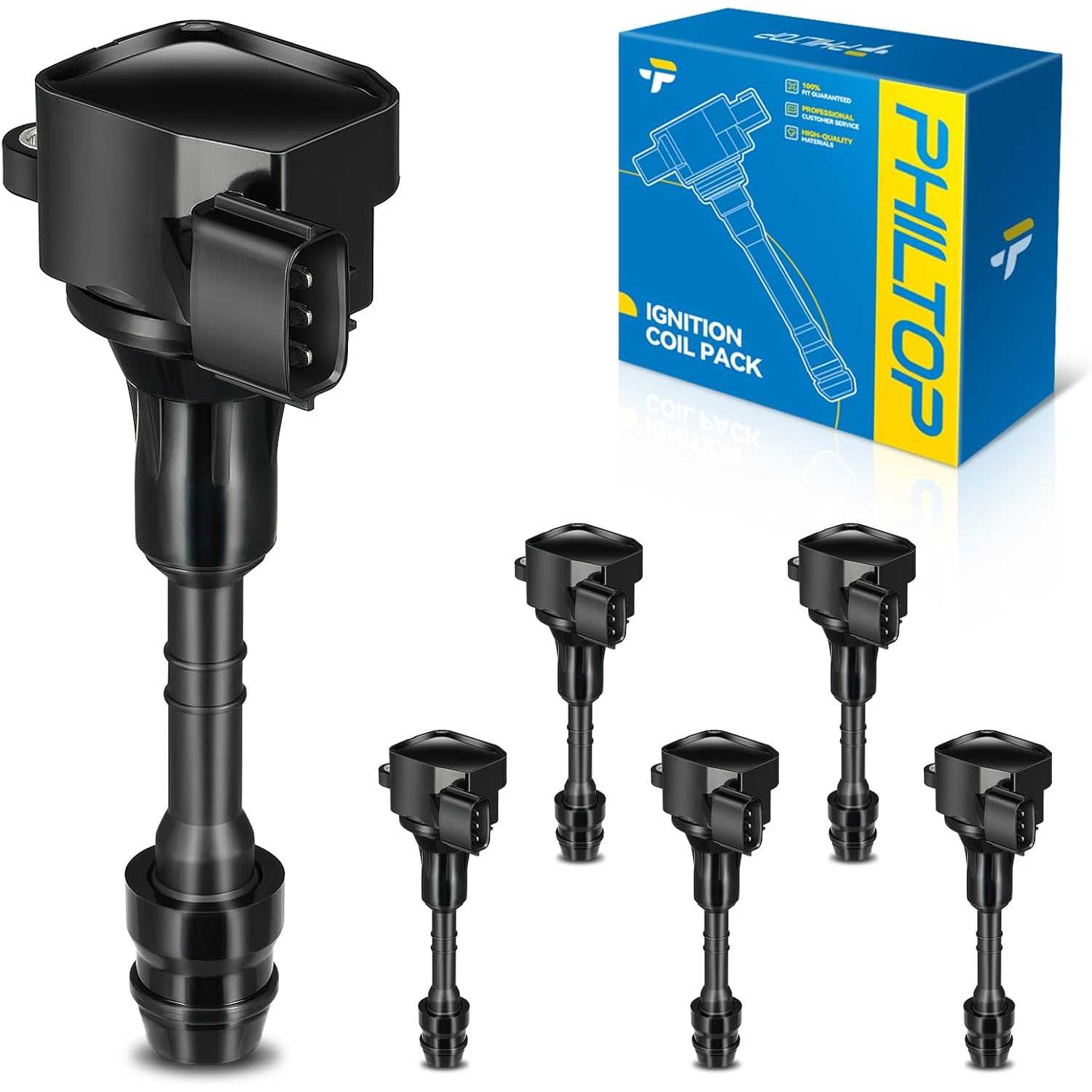 PHILTOP UF349 Ignition Coil Pack, Fits for 2005-2019 Frontier 4.0L, 2005-2015 Xterra, 2001-2008 Maxima, 2001-2007 Pathfinder, 20