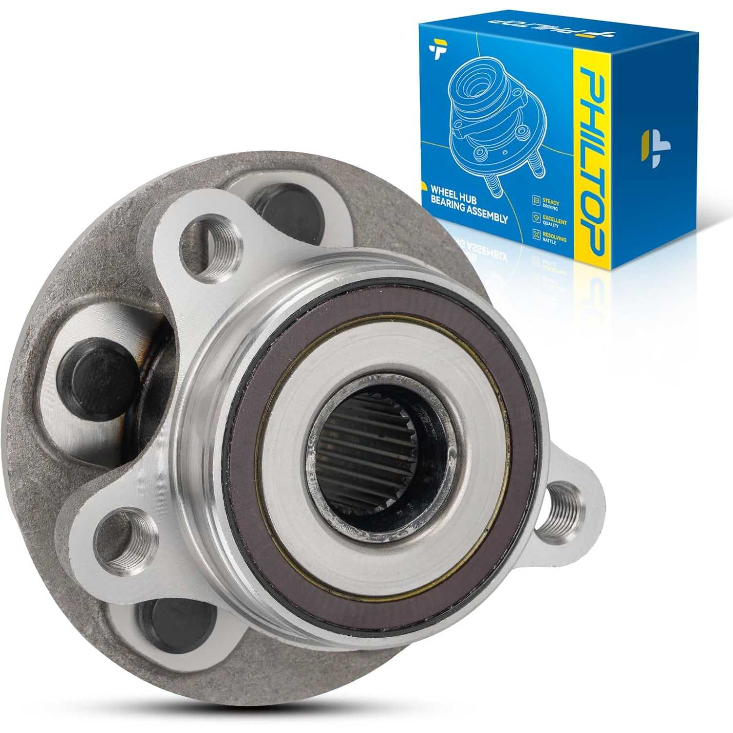 PHILTOP 513402 Front Wheel Hub Assembly Fit for 2019-2024 Toyota Corolla, 2016-2022 Toyota Prius, 2017-2022 Toyota Prius Prime,