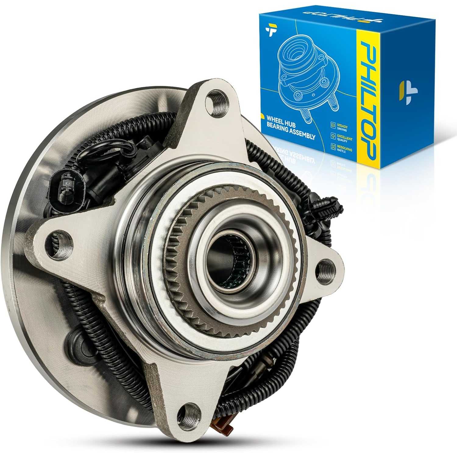 PHILTOP 515188 Front Wheel Hub Assembly Fit for 2017-2020 F-150, Wheel Hub Bearings