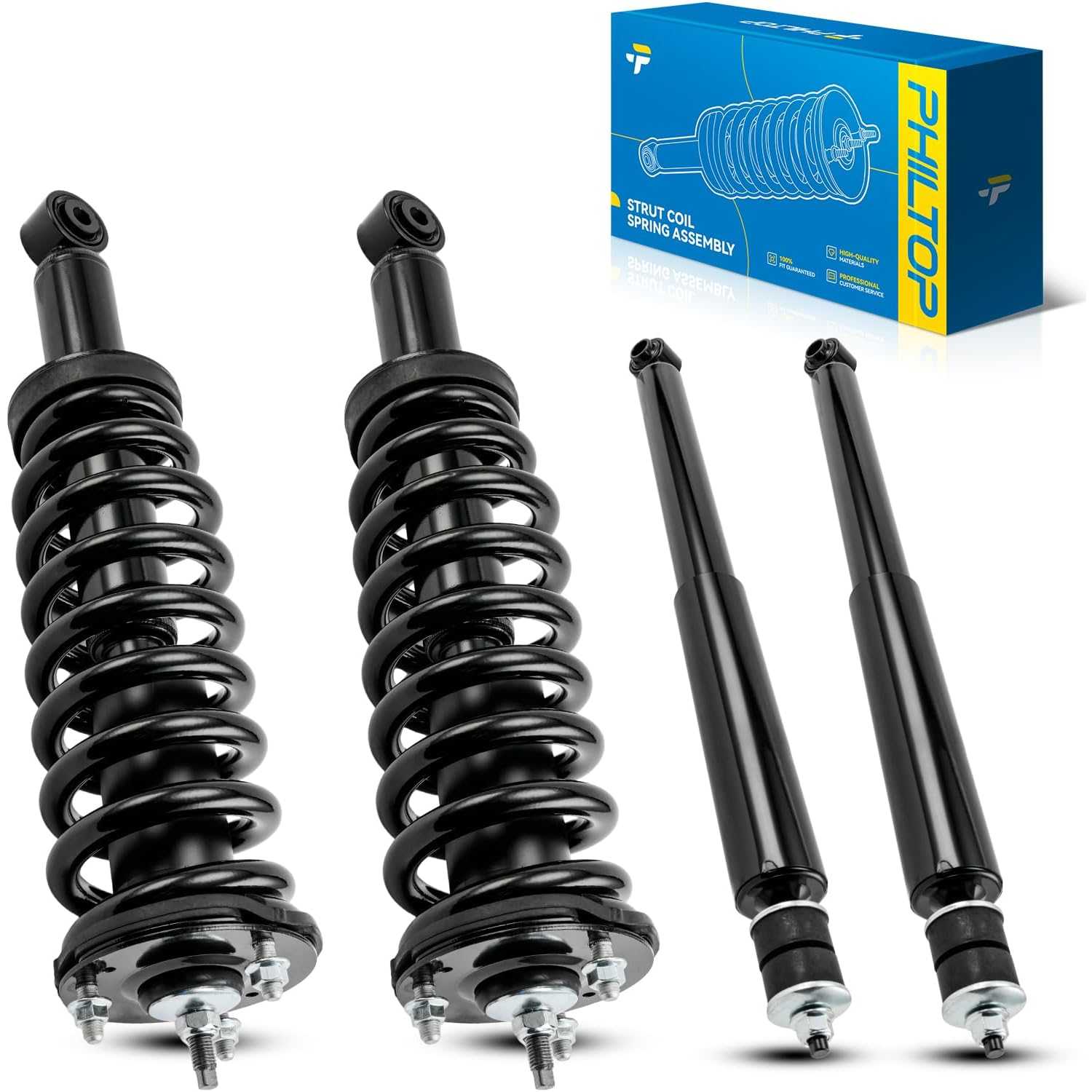 PHILTOP Front Rear Struts And Shocks Complete Assembly 171348L 171348R 37240 For 2001 2002 2003 2004 2005 2006 2007 Toyota Sequo