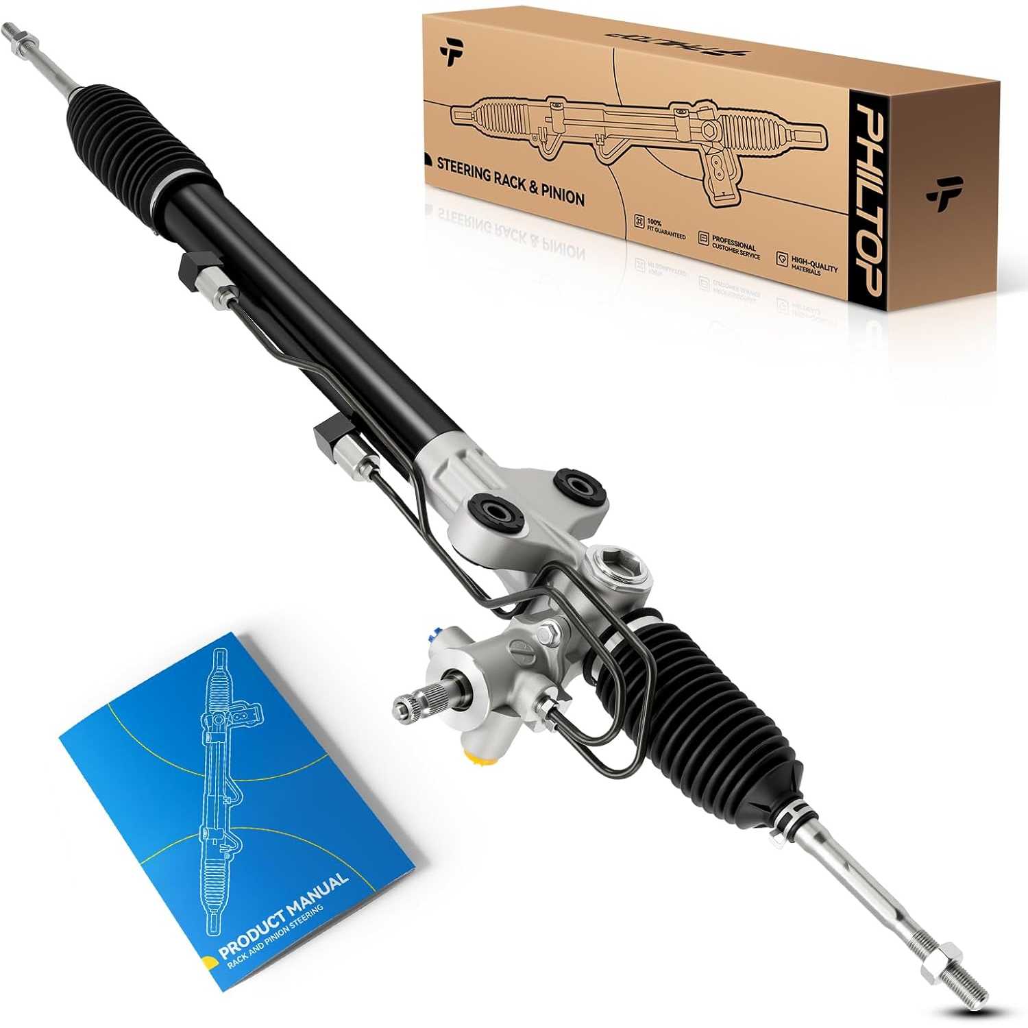 PHILTOP Power Steering Rack and Pinion Compatible with Acura MDX 2007 2008 2009 2010 2011 2012 2013 All Models, Hydraulic Rack a