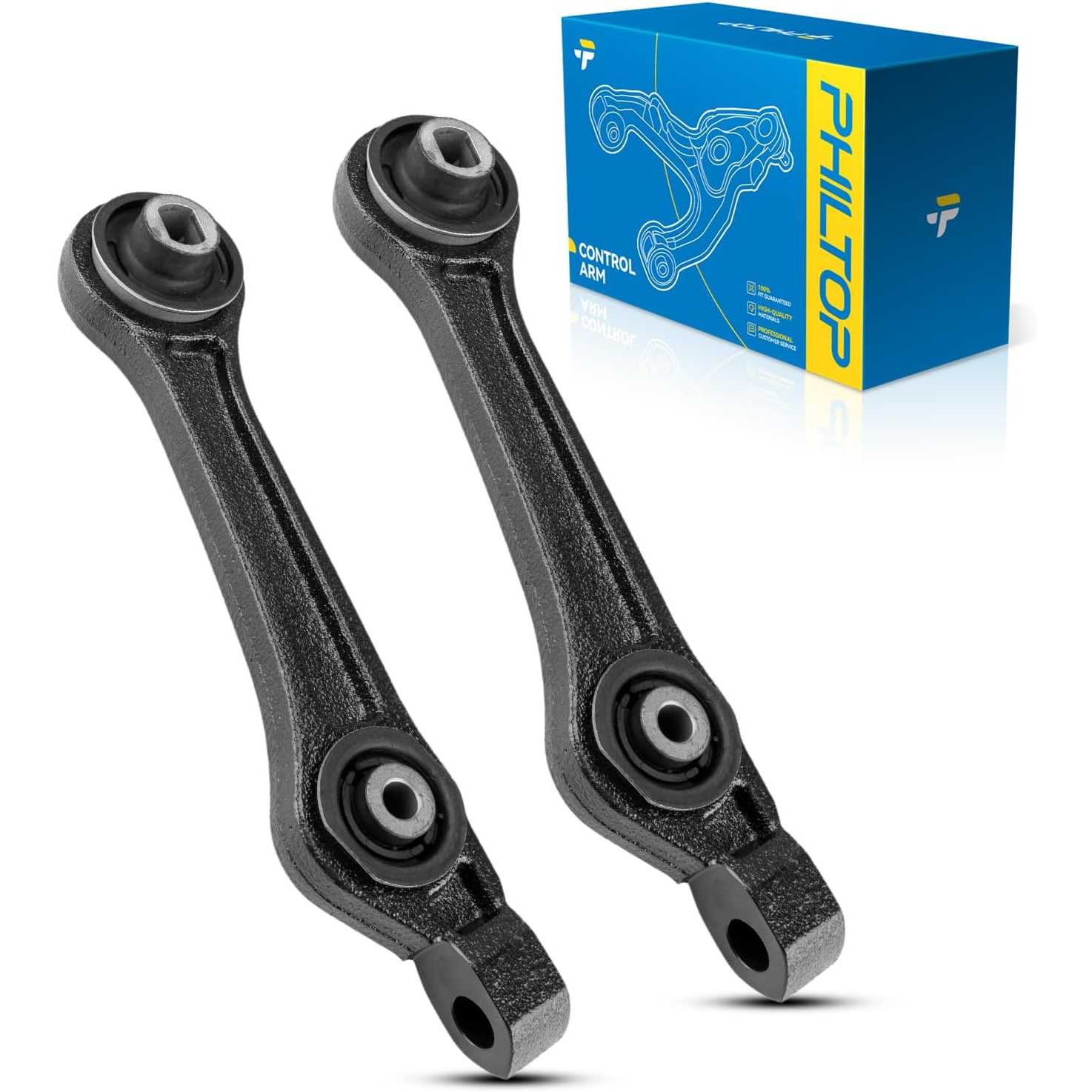 PHILTOP 2pcs Control Arms Fit for 2005-2010 300 RWD, 2005-2008 Magnum RWD, 2006-2010 Charger RWD, 2008-2010 Challenger,2 Front L