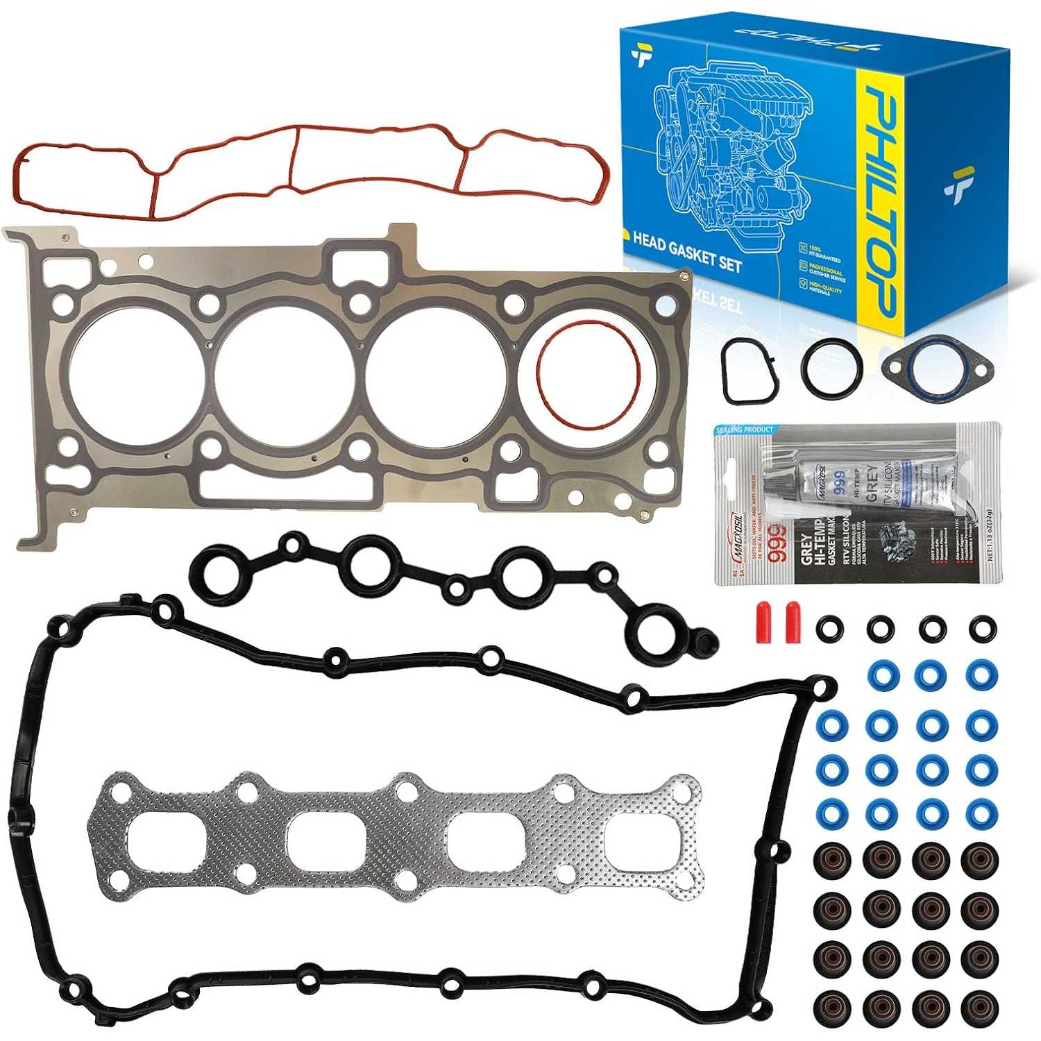 PHILTOP HGS1171,HS26332PT Head Gasket Set Compatible with 2007-2017 Patriot Compass, 2009-2020 Journey, 2008-2014 Avenger, 2011-