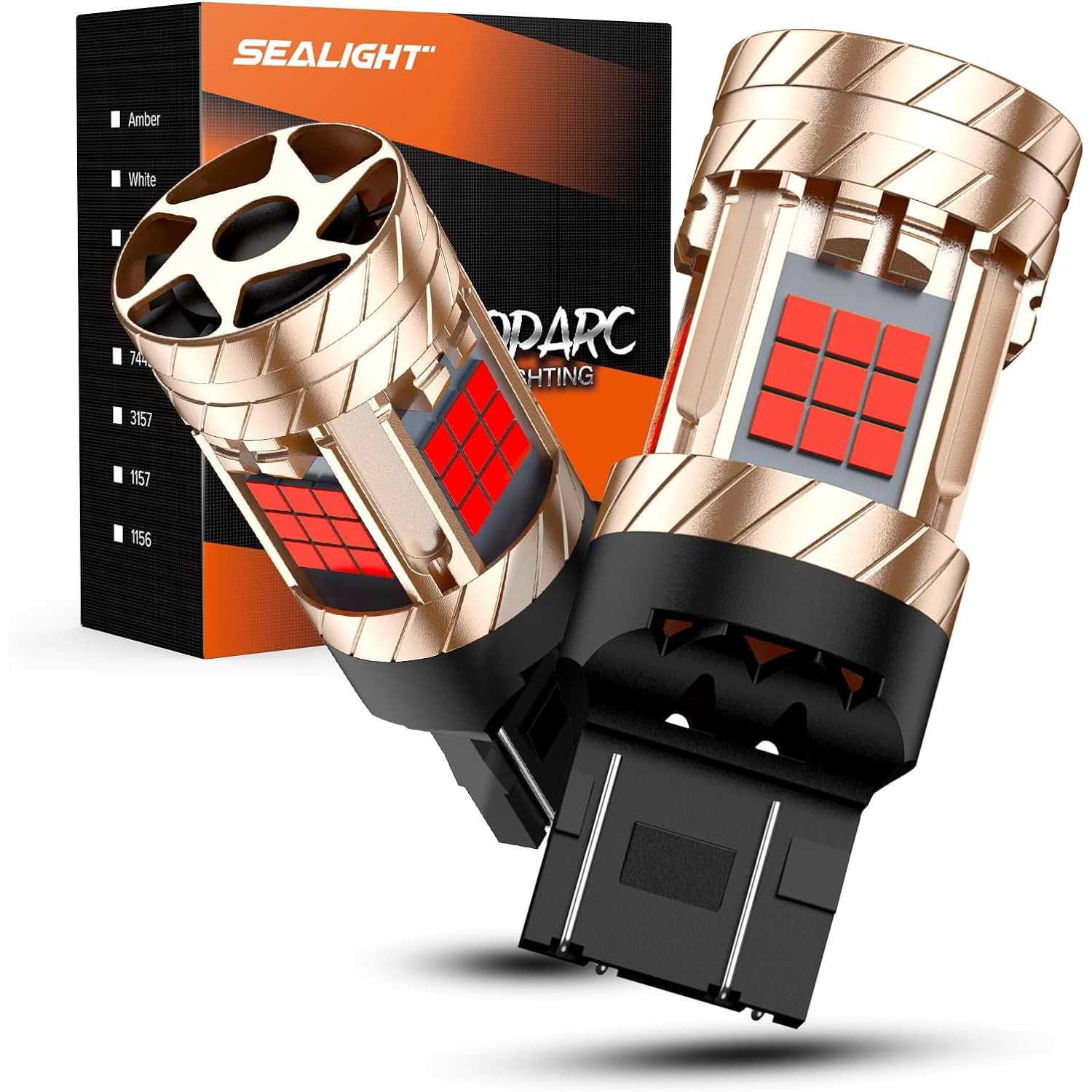 SEALIGHT® SLJ3 7443/7440/T20/W21W LED Brake Tail Light Rear Turn Signal Light Bulbs 30W 3200LM Red 2PCS