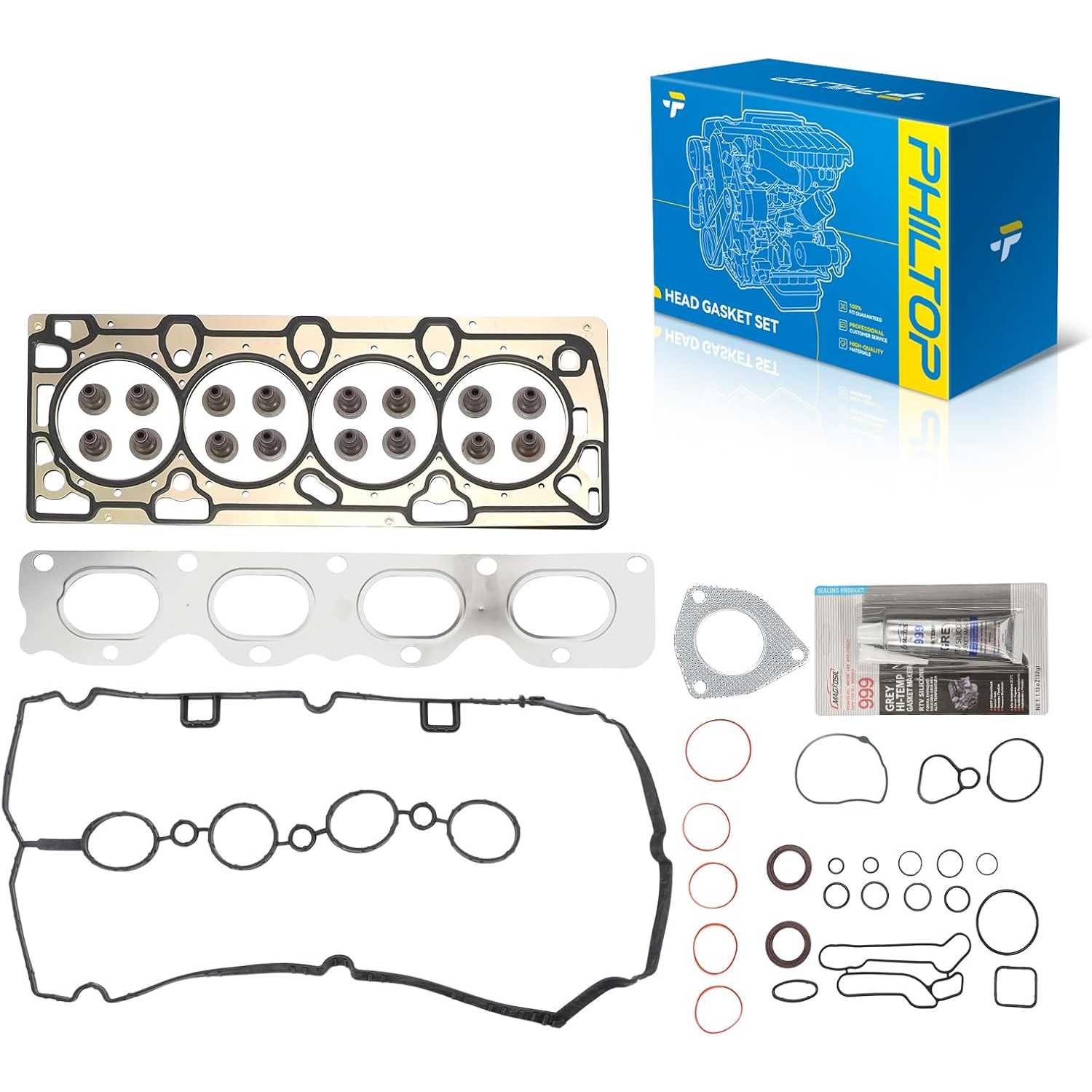 PHILTOP HS26516PT Head Gasket Set Fit for Chevy Cruze 2011 2012 2013 2014 2015, Sonic 2012-2014, for 1.8L Engine Cylinder Head G