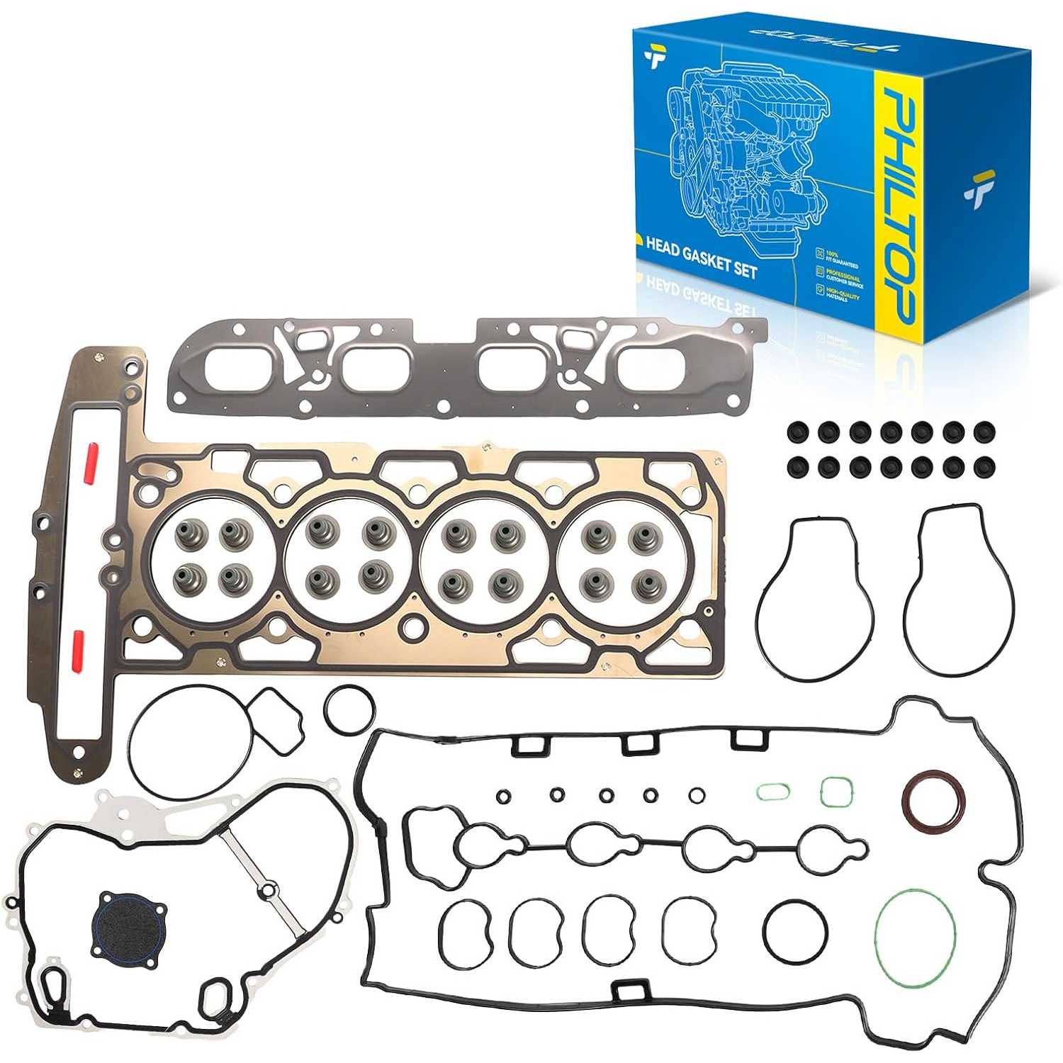 PHILTOP HS26517PT Head Gasket Set for Chevy Equinox 2010-2017, GMC Terrain 2010-2017, Verano 2012-2017, Captiva Sport 2012-2015,