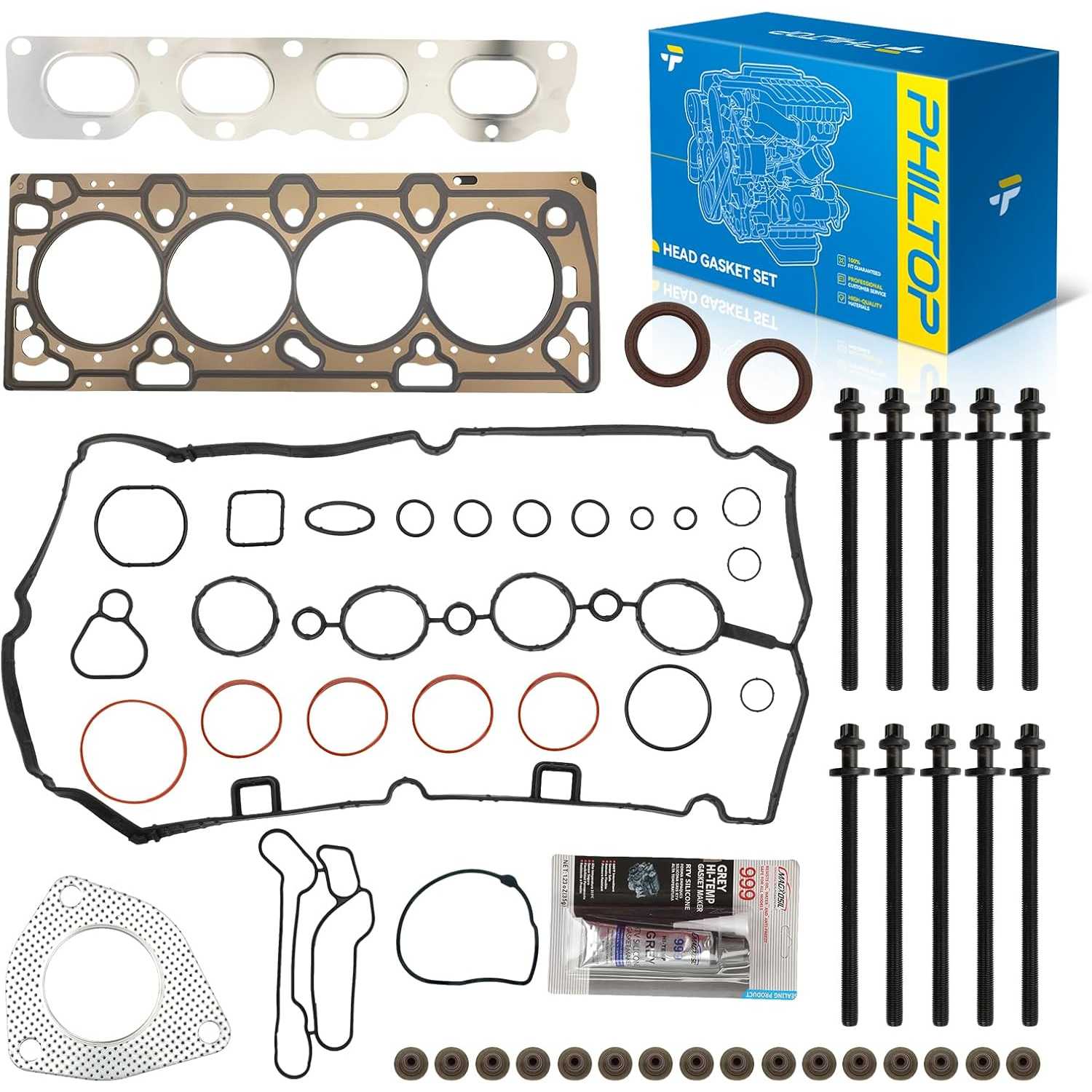 PHILTOP HS26516PT1 Head Gasket Set Fit for Chevy Cruze 2011-2015, Buick Encore 2013-2016, Sonic 2012-2016, Trax 2015-2016, for 1