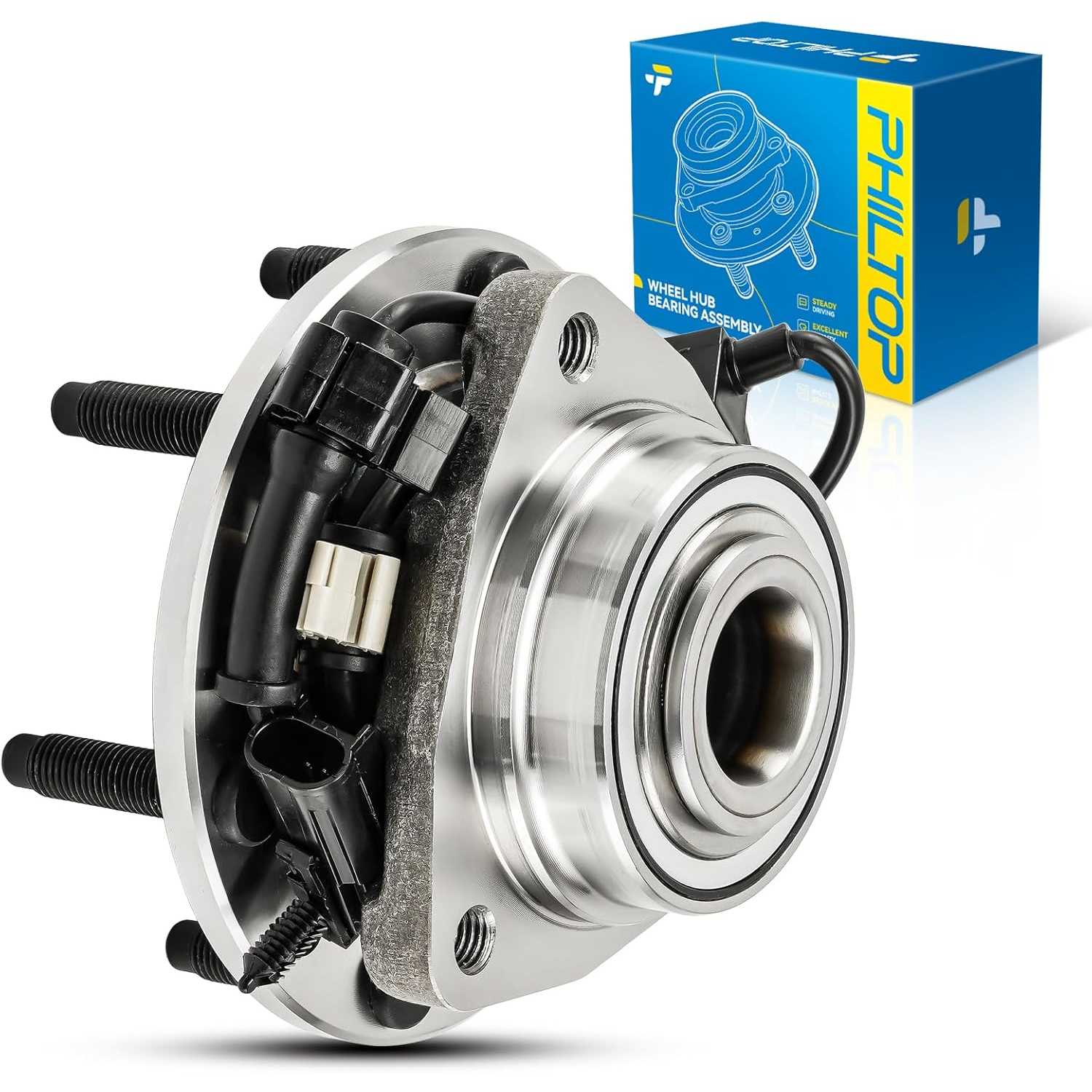 PHILTOP Front 513188 Wheel Hub Bearing Assembly for Bravada 2002-2004,Trailblazer EXT 2002-2006,Trailblazer 2002-2009,SSR 2003-2
