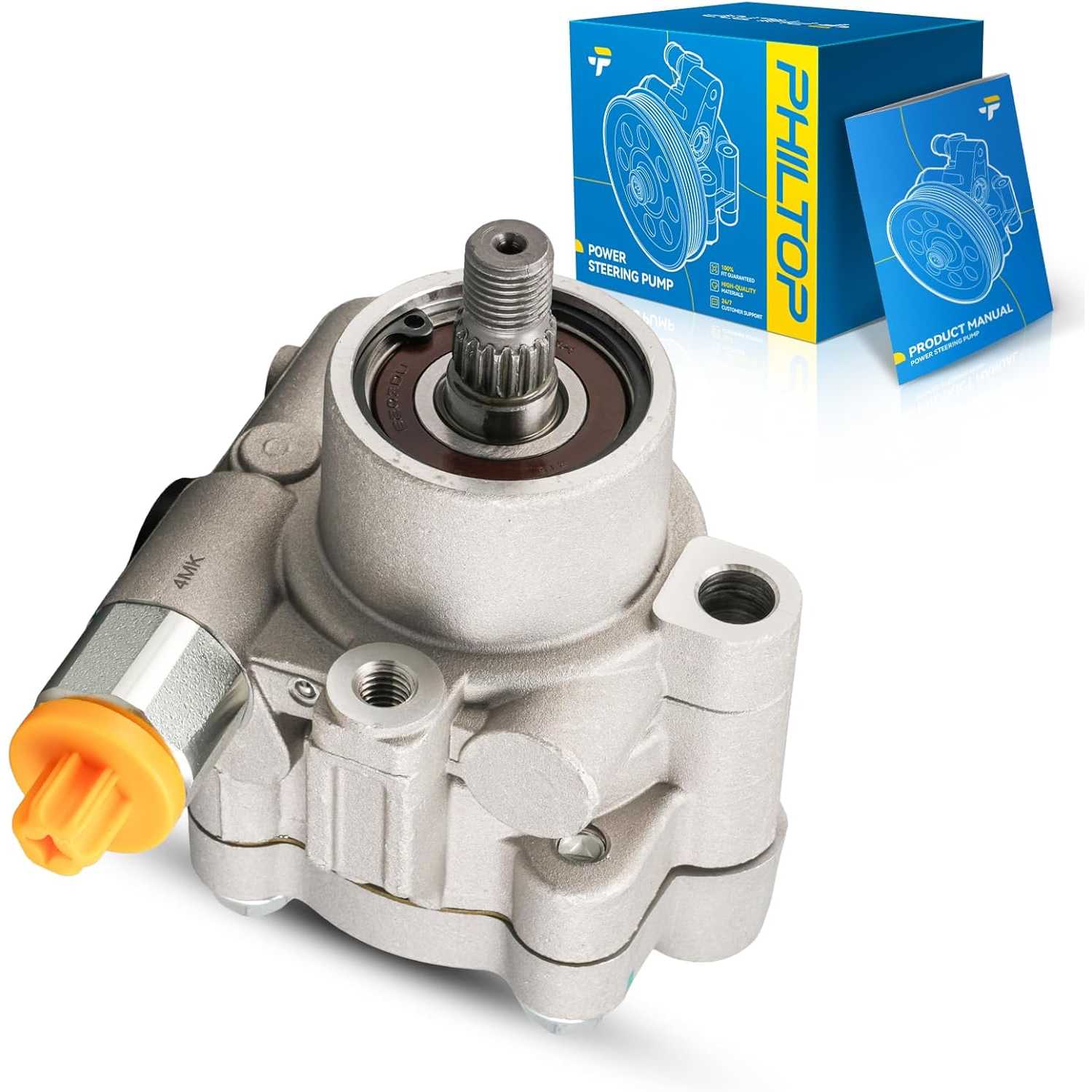 PHILTOP Power Steering Pump, Compatible with 2003-2006 Sentra 1.8L, Replace # 21-5346, 215346, 49110-4Z800, 491104Z800, 96370M,