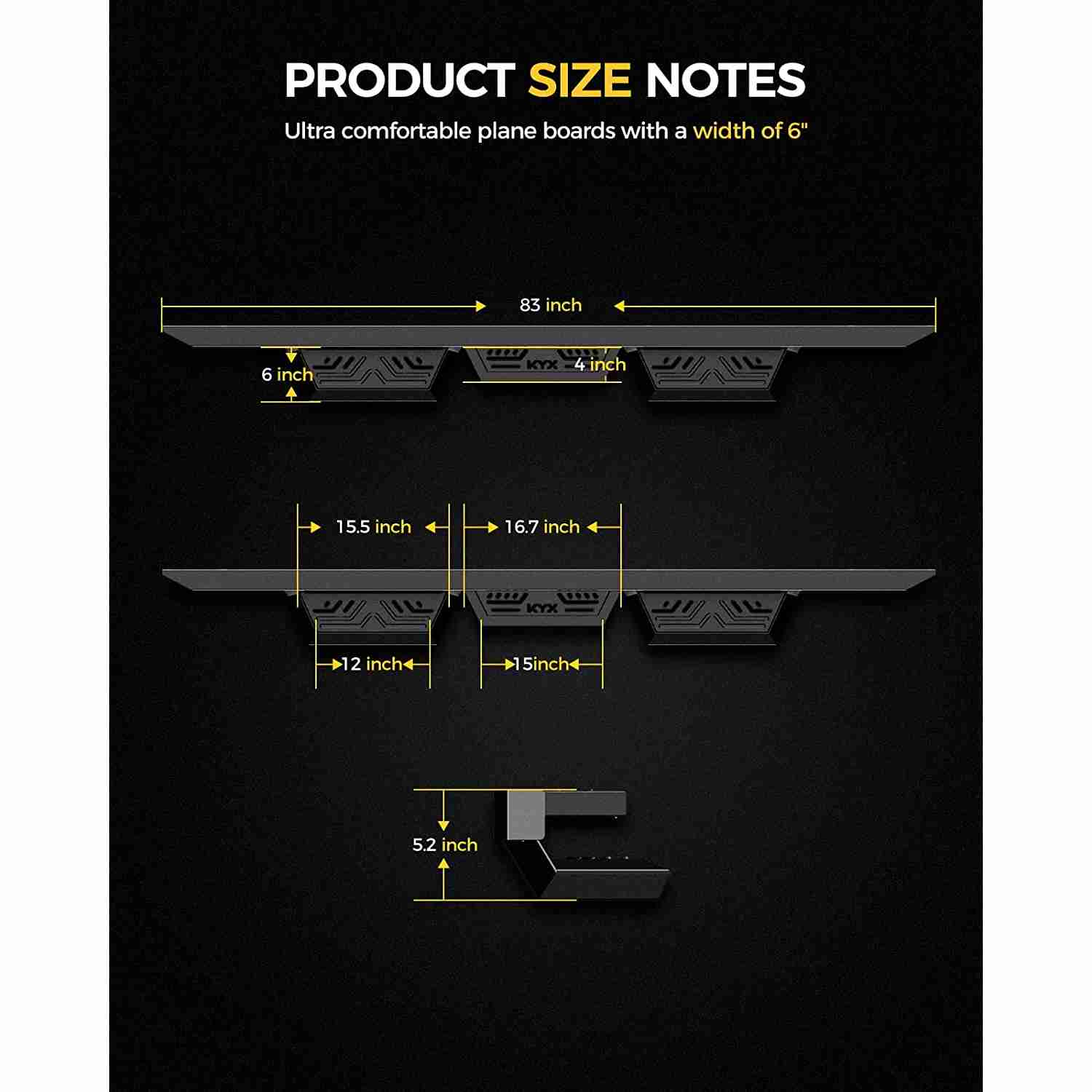 Suncent® 2009-2014 Ford F150 Super Crew Cab 3-Stair Running Boards 5