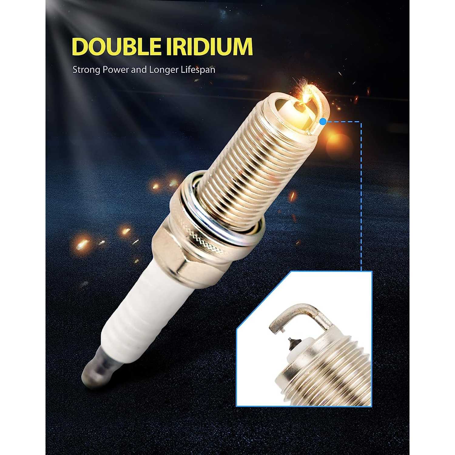 PHILTOP® 93759 Double Iridium Spark Plugs 1Pc for 2021 Toyota C-HR 2