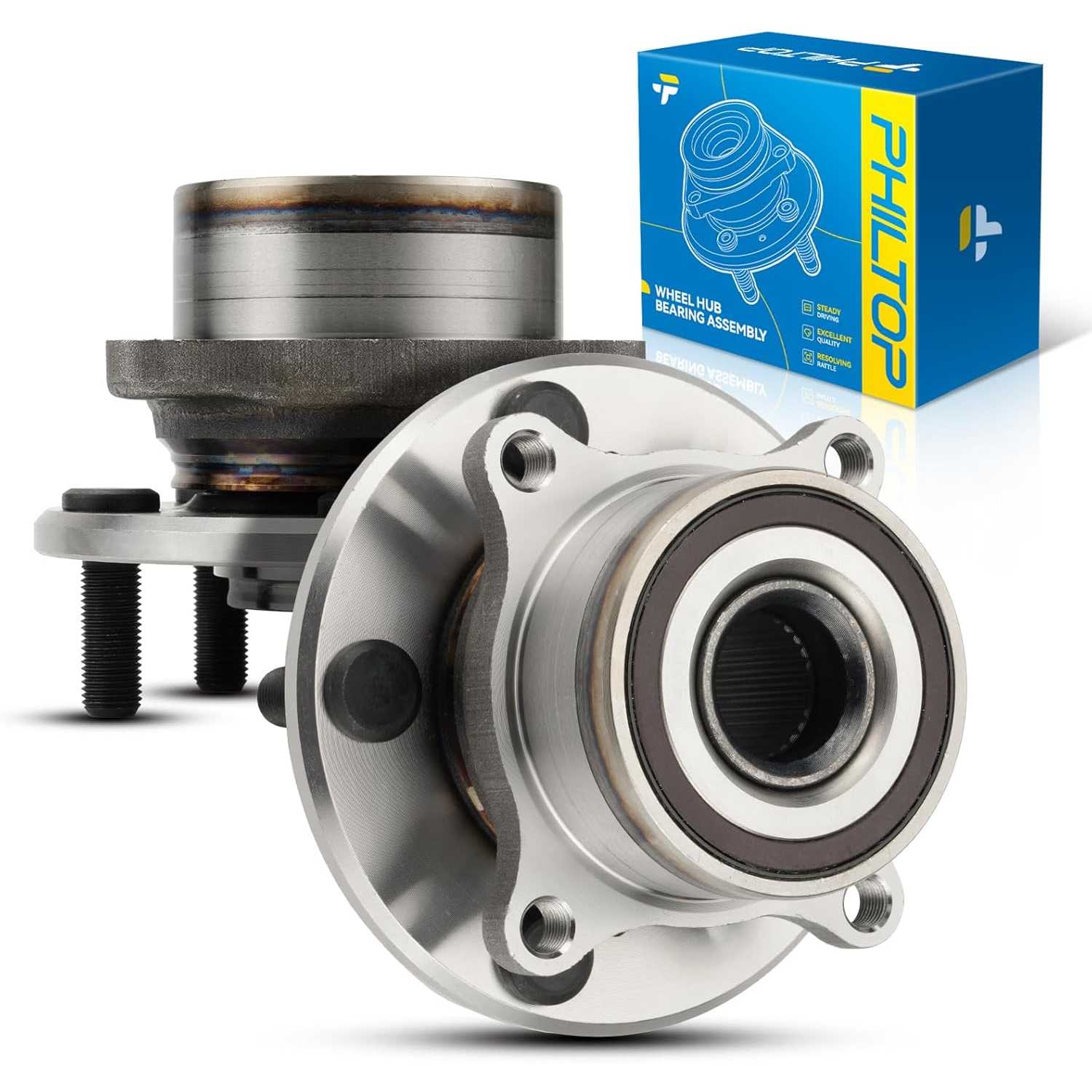 PHILTOP 513267 Pair Front Wheel Bearing and Hub Assembly for 2009