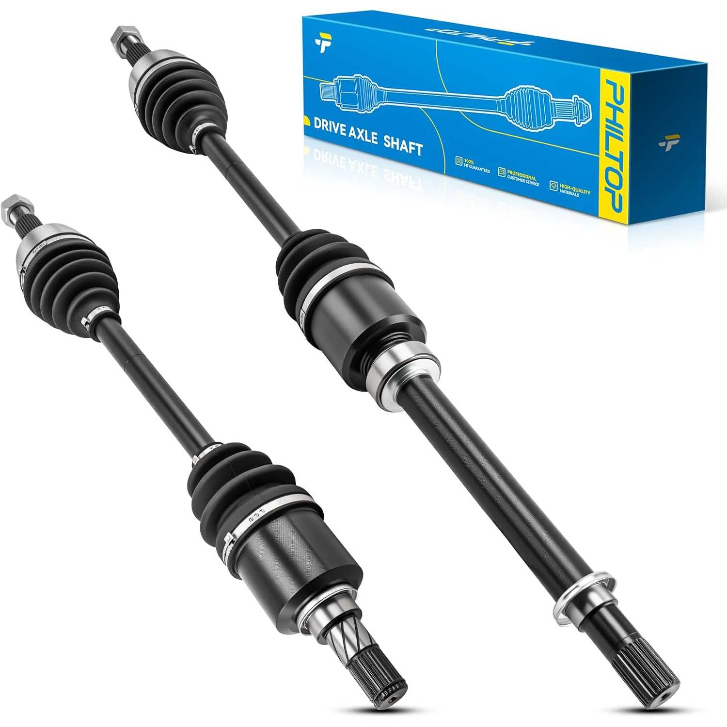 PHILTOP Front CV Axle Shaft Assembly Fit for 2007-2012 Sentra 2.0L(Trans:Automatic CVT), 2 PCS CV Axles