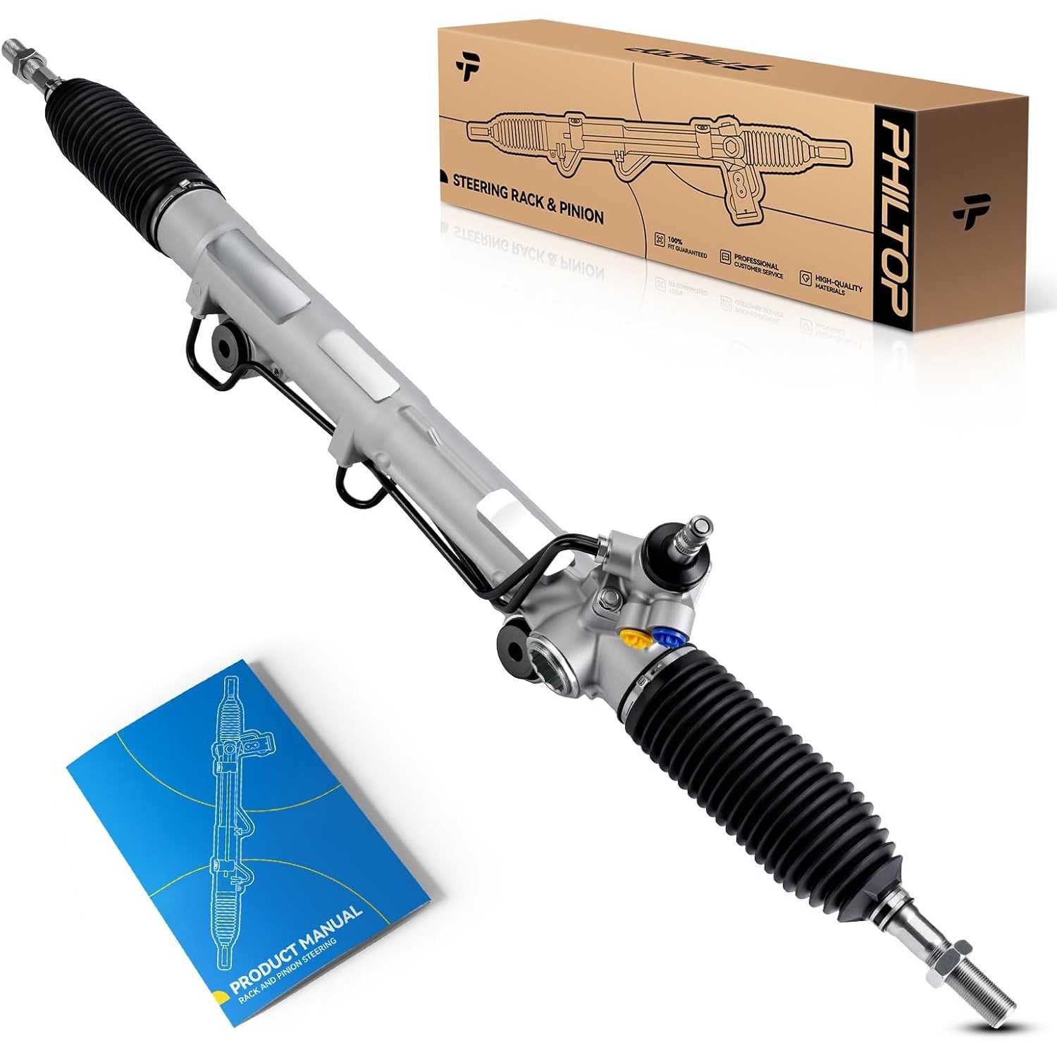 PHILTOP Hydraulic Power Steering Rack and Pinion for 2007-2021 Tundra, 2008-2022 Sequoia Replace# 26-2633